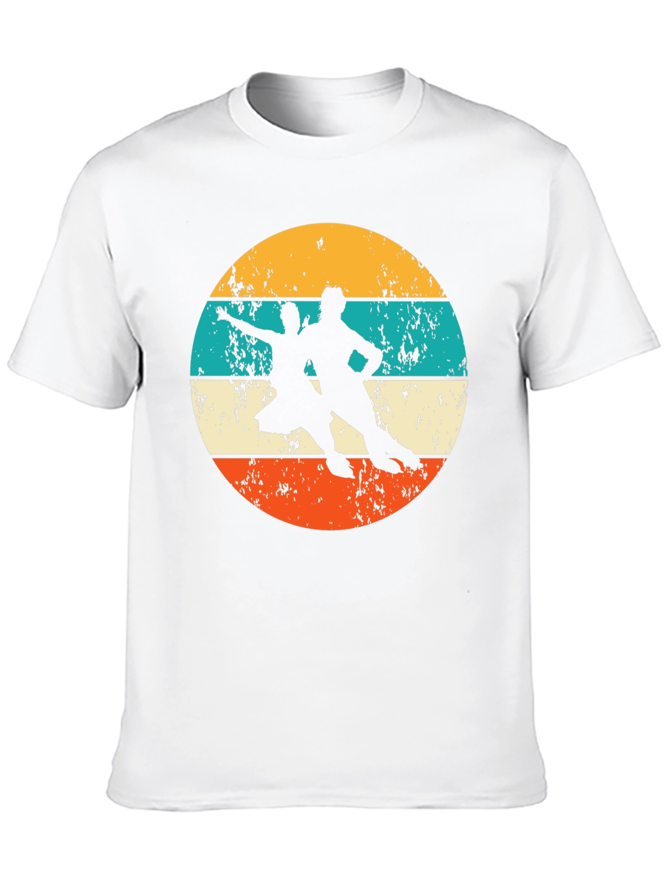 Retro Roller Skating Silhouette T-Shirt