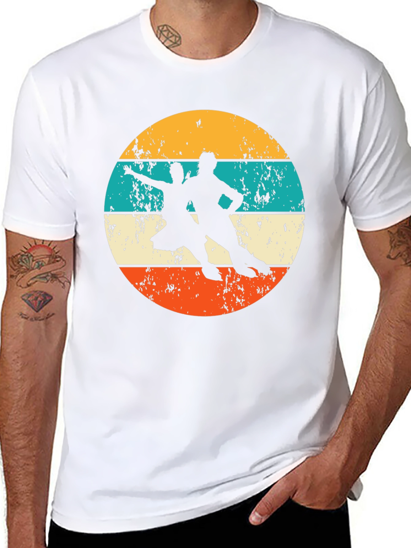 Retro Roller Skating Silhouette T-Shirt