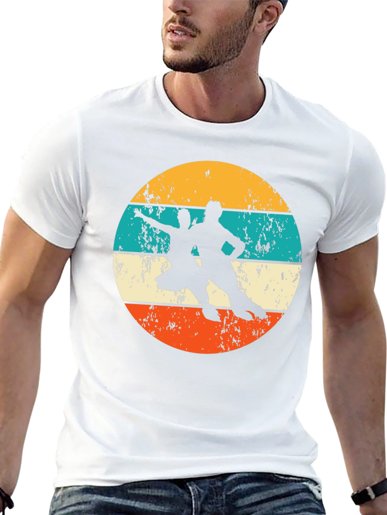 Retro Roller Skating Silhouette T-Shirt