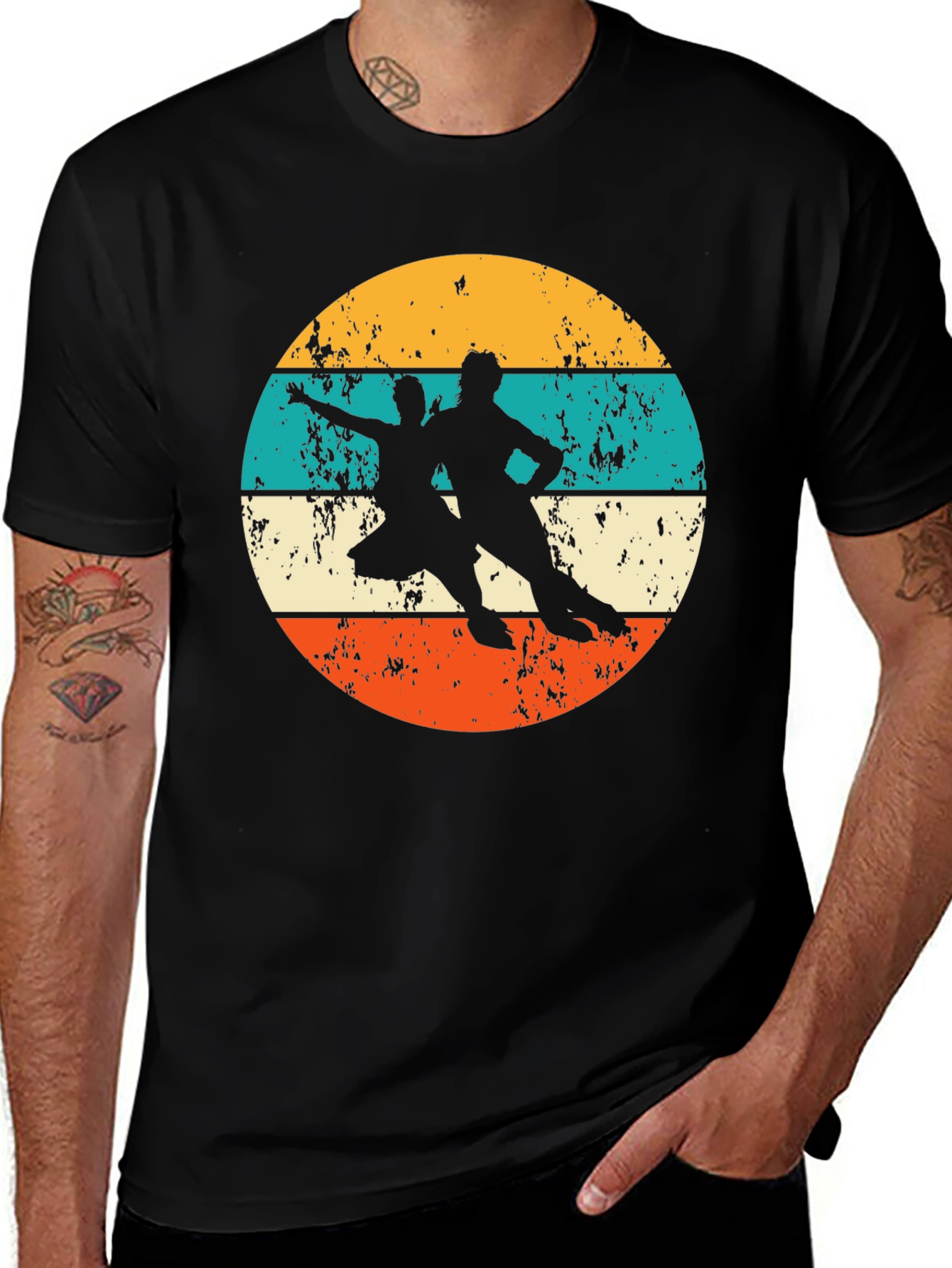 Retro Roller Skating Silhouette T-Shirt
