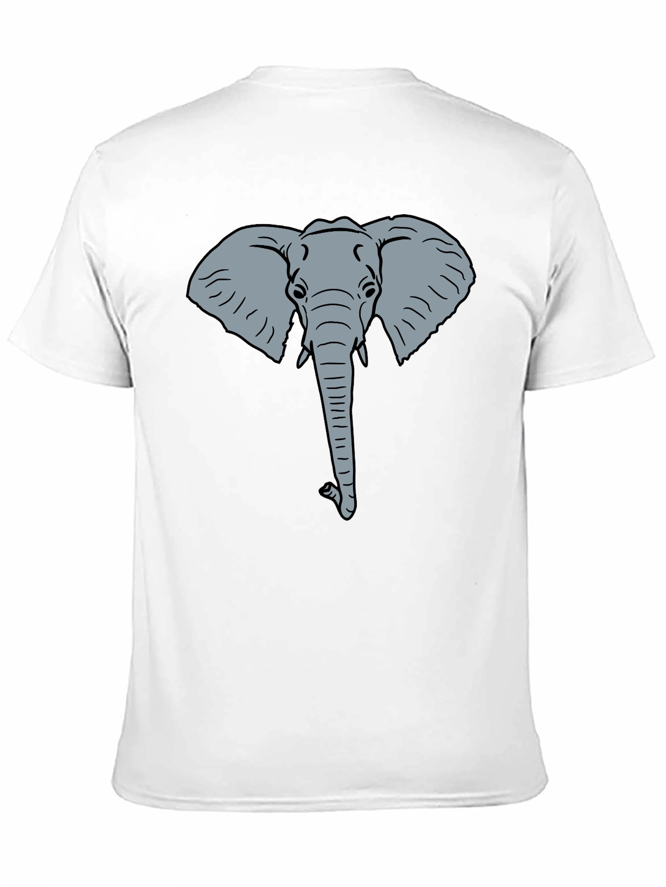 Elephant Graphic Tee - Black Cotton T-Shirt
