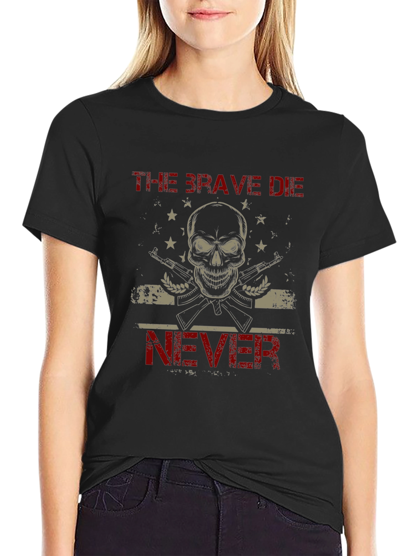 The Brave Die Never Graphic T-Shirt