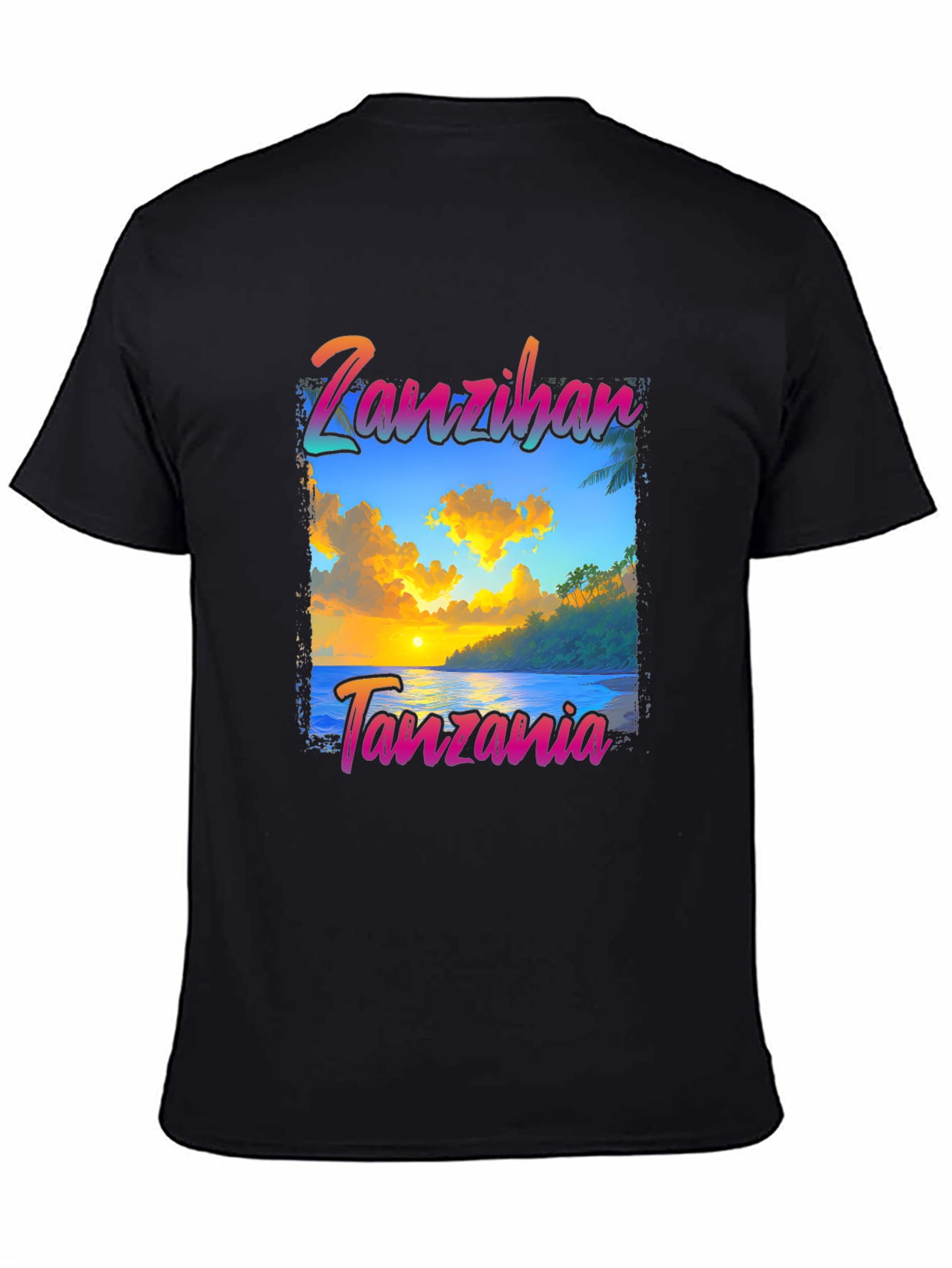 Zanzibar Tanzania T-Shirt - Beach Sunset Design