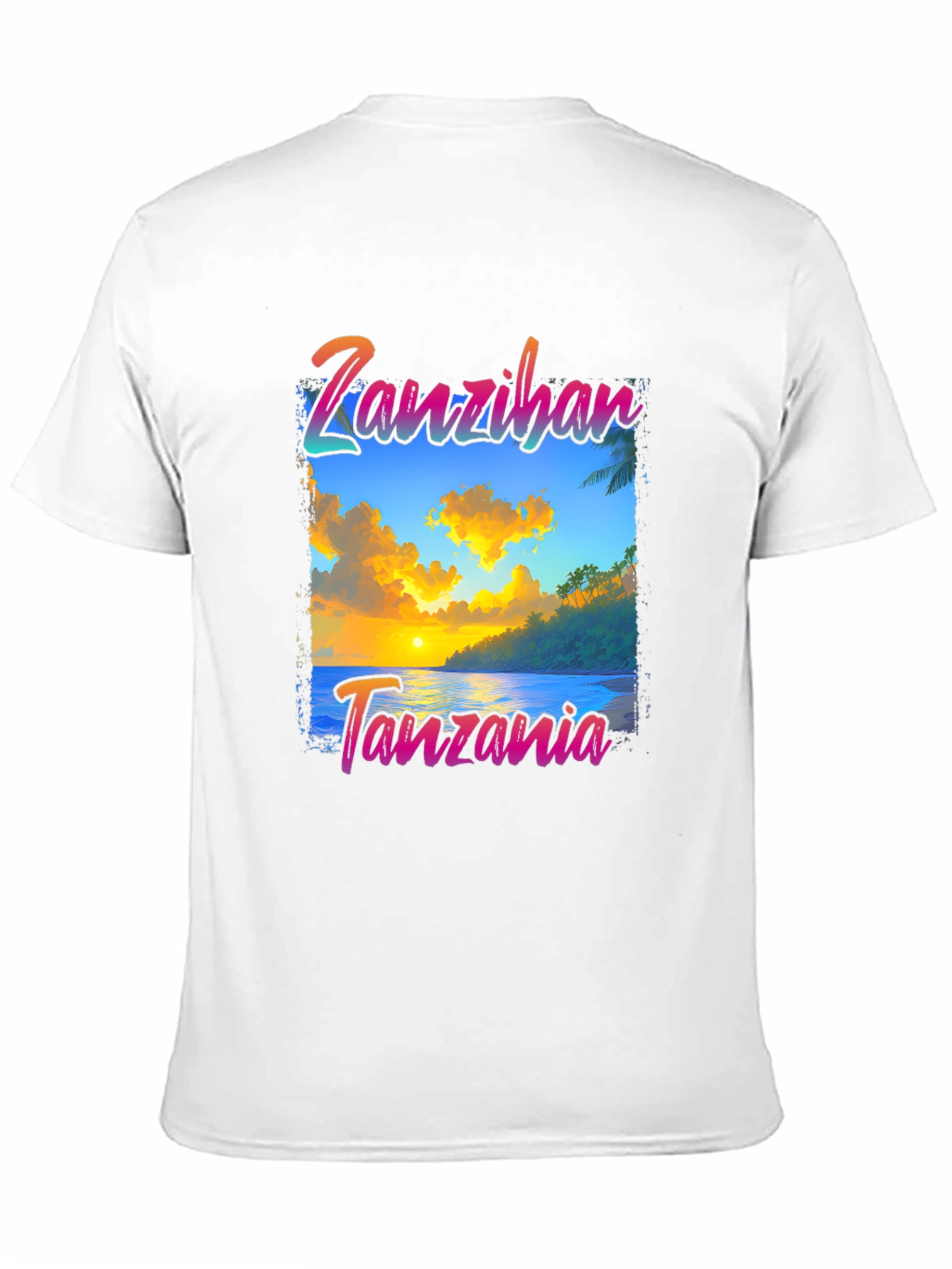 Zanzibar Tanzania T-Shirt - Beach Sunset Design