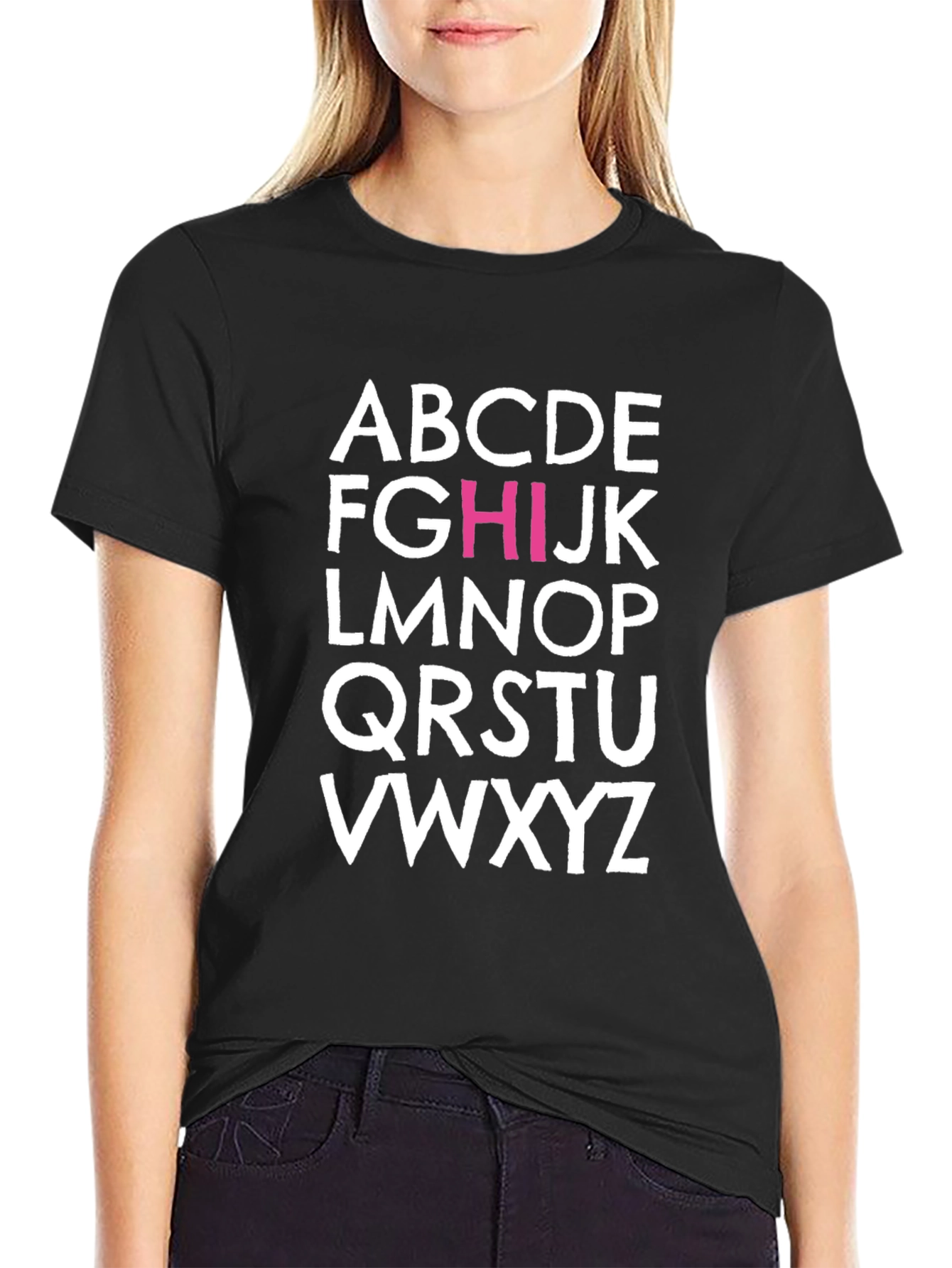 Alphabet T-Shirt - Trendy Graphic Tee