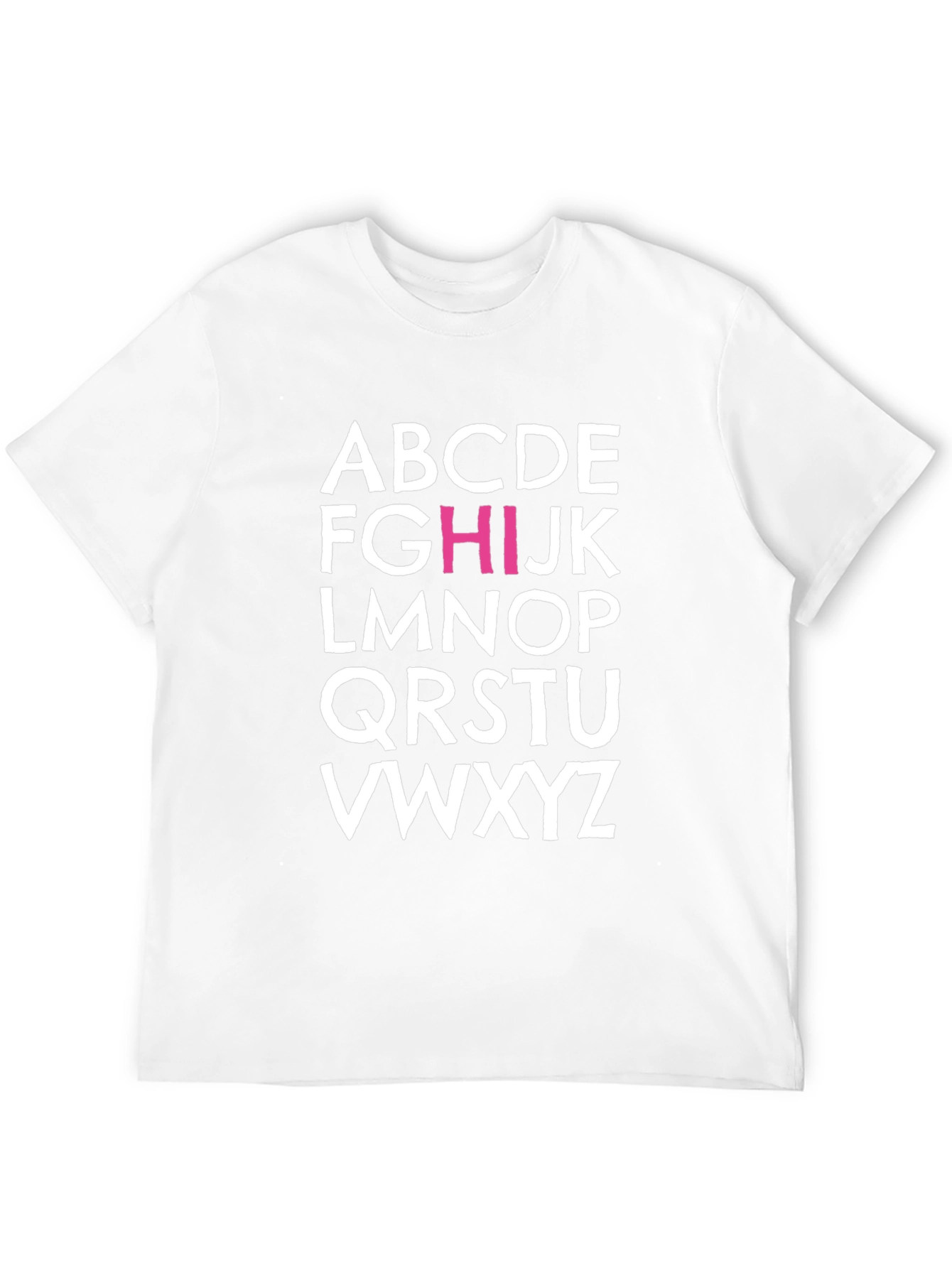 Alphabet T-Shirt - Trendy Graphic Tee