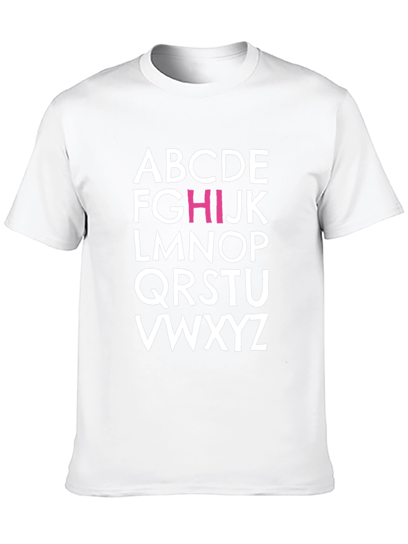 Alphabet T-Shirt - Trendy Graphic Tee