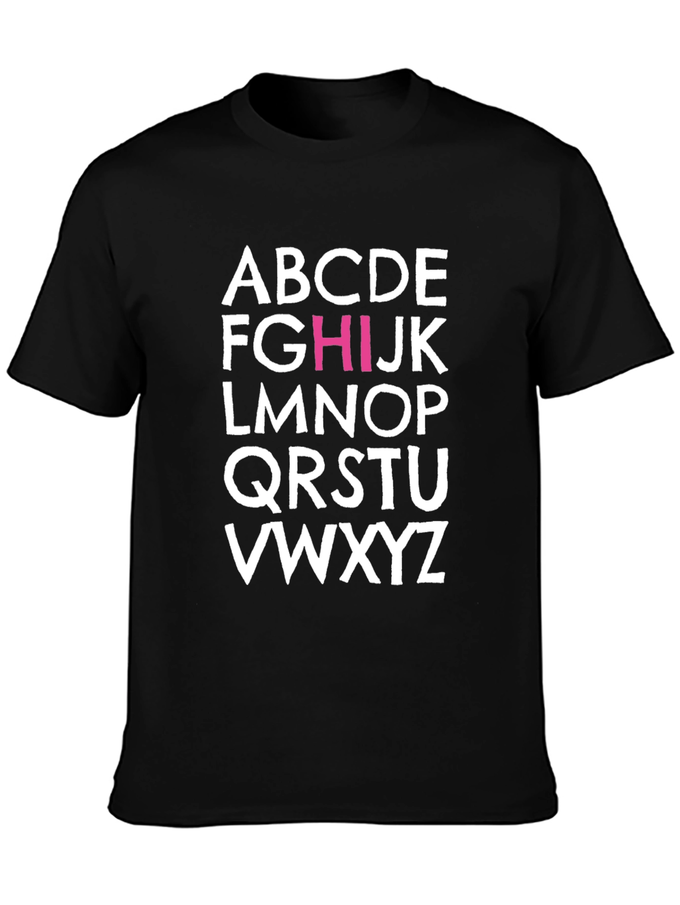 Alphabet T-Shirt - Trendy Graphic Tee