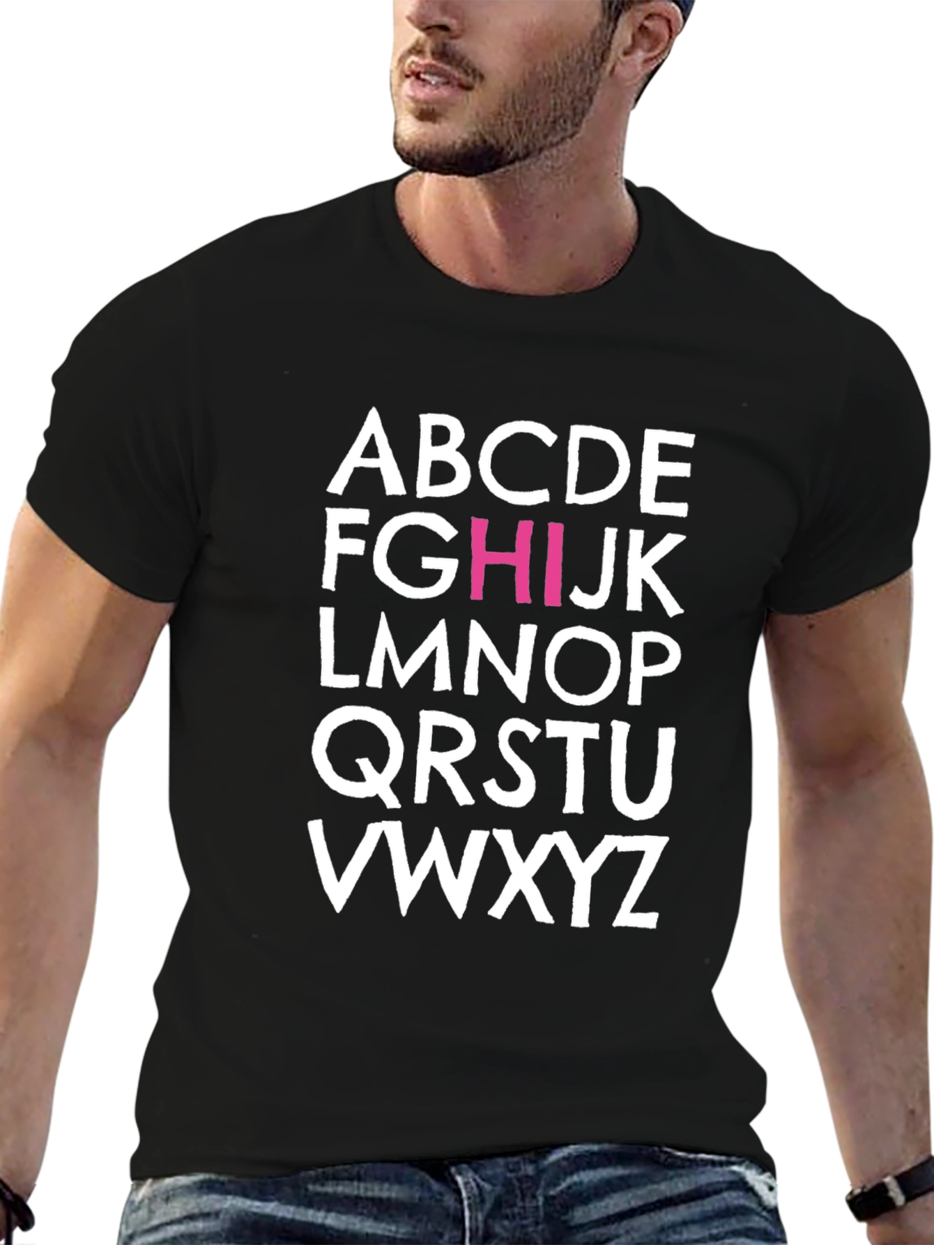 Alphabet T-Shirt - Trendy Graphic Tee