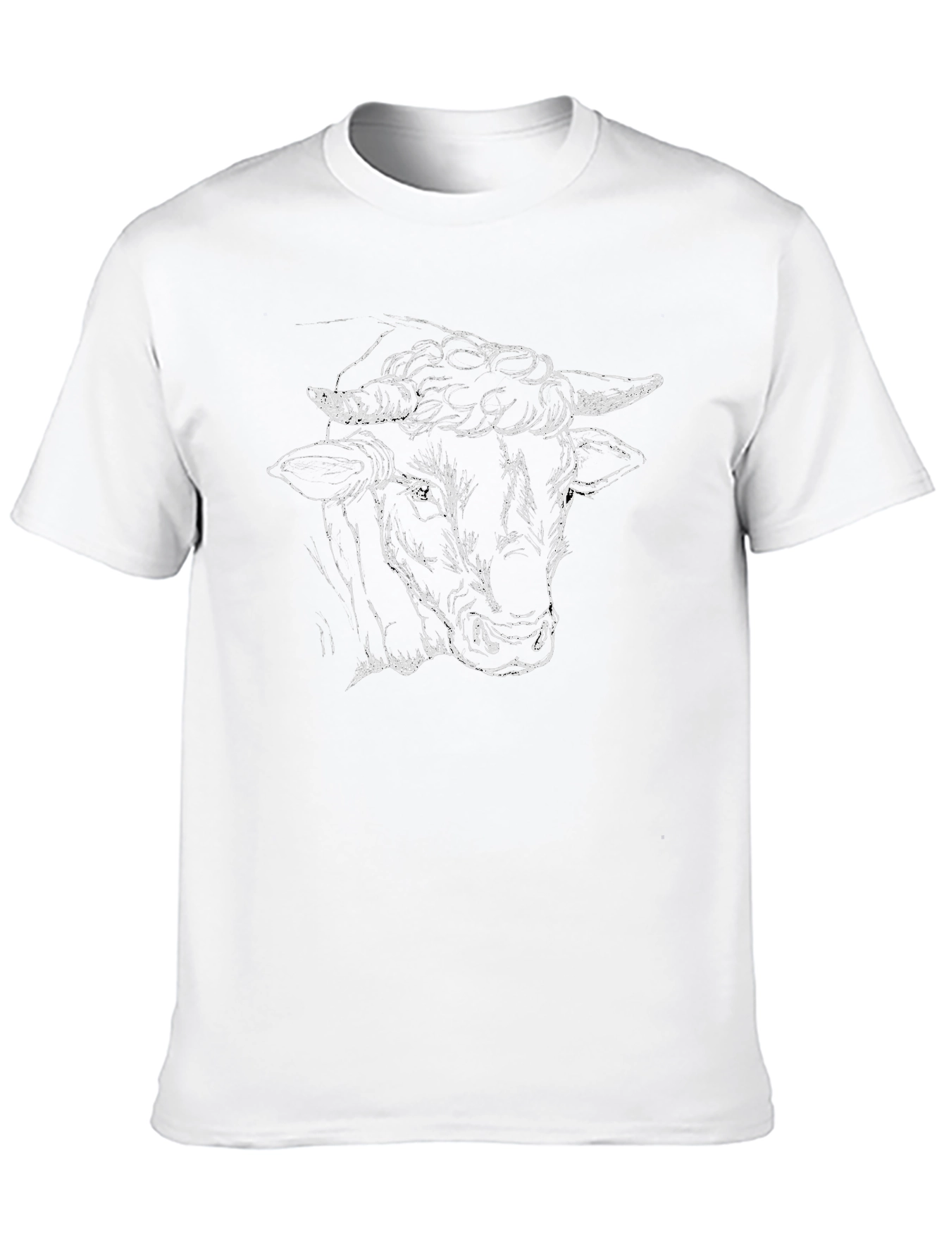 Bull Sketch Black T-Shirt
