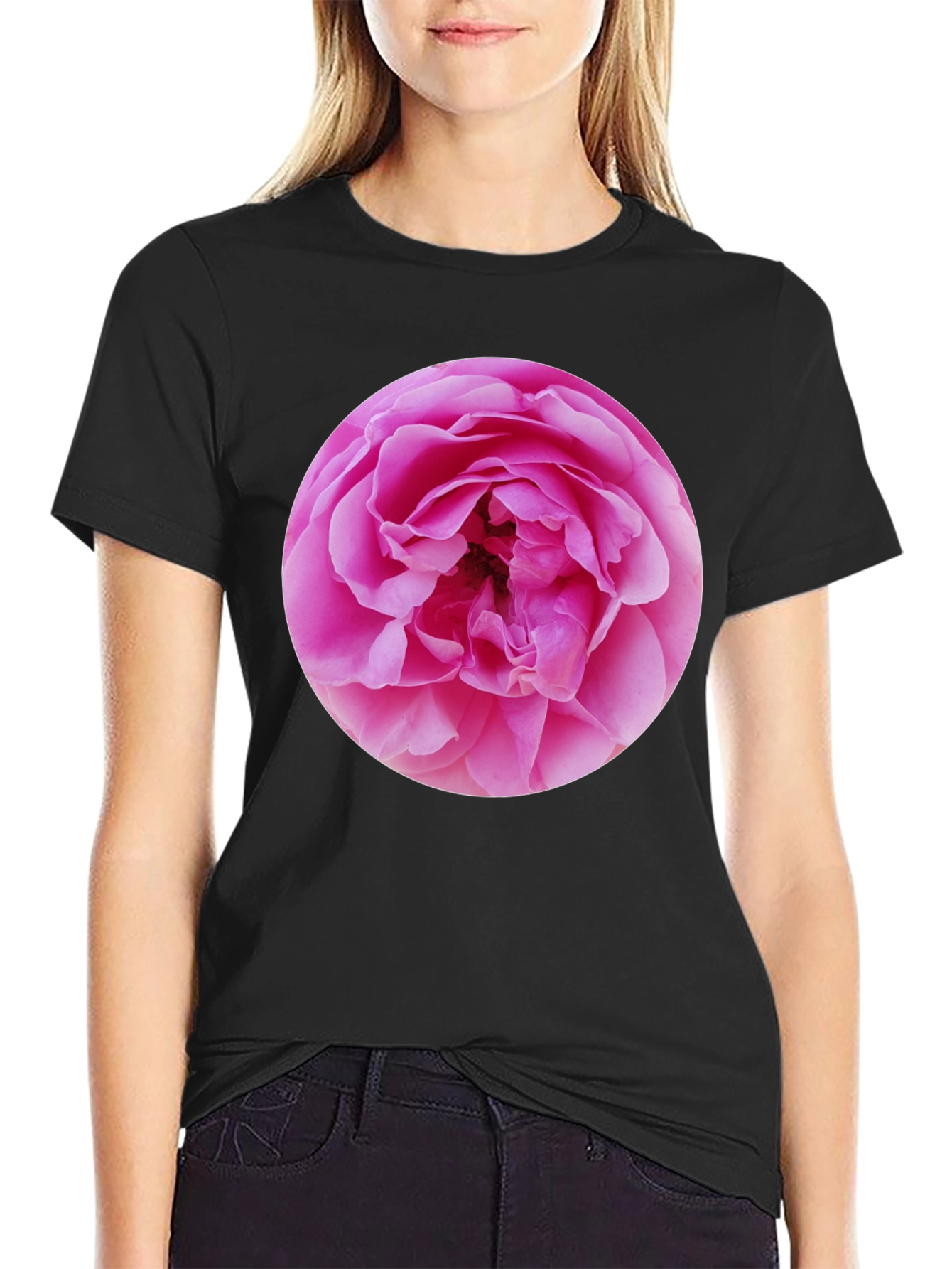 Floral Print Crew Neck T-Shirt