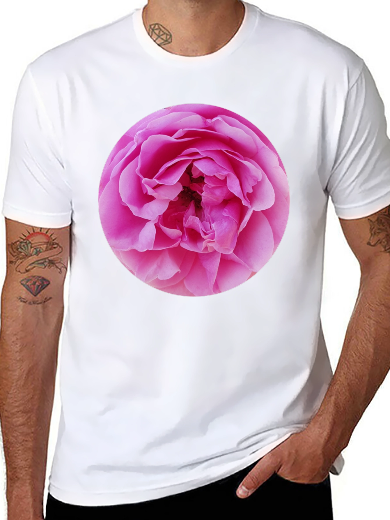Floral Print Crew Neck T-Shirt