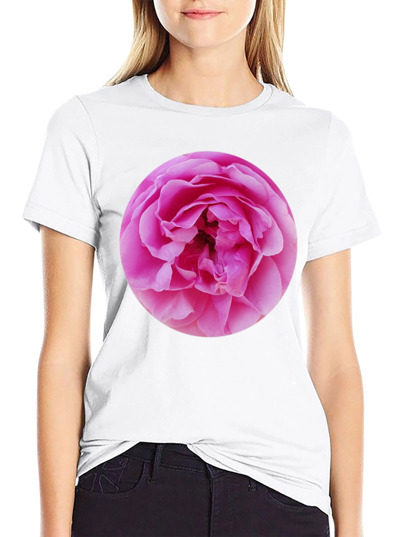 Floral Print Crew Neck T-Shirt