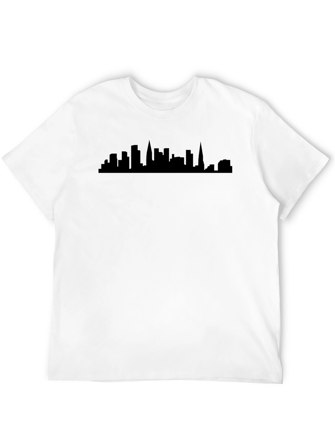 Cityscape Silhouette Black T-Shirt