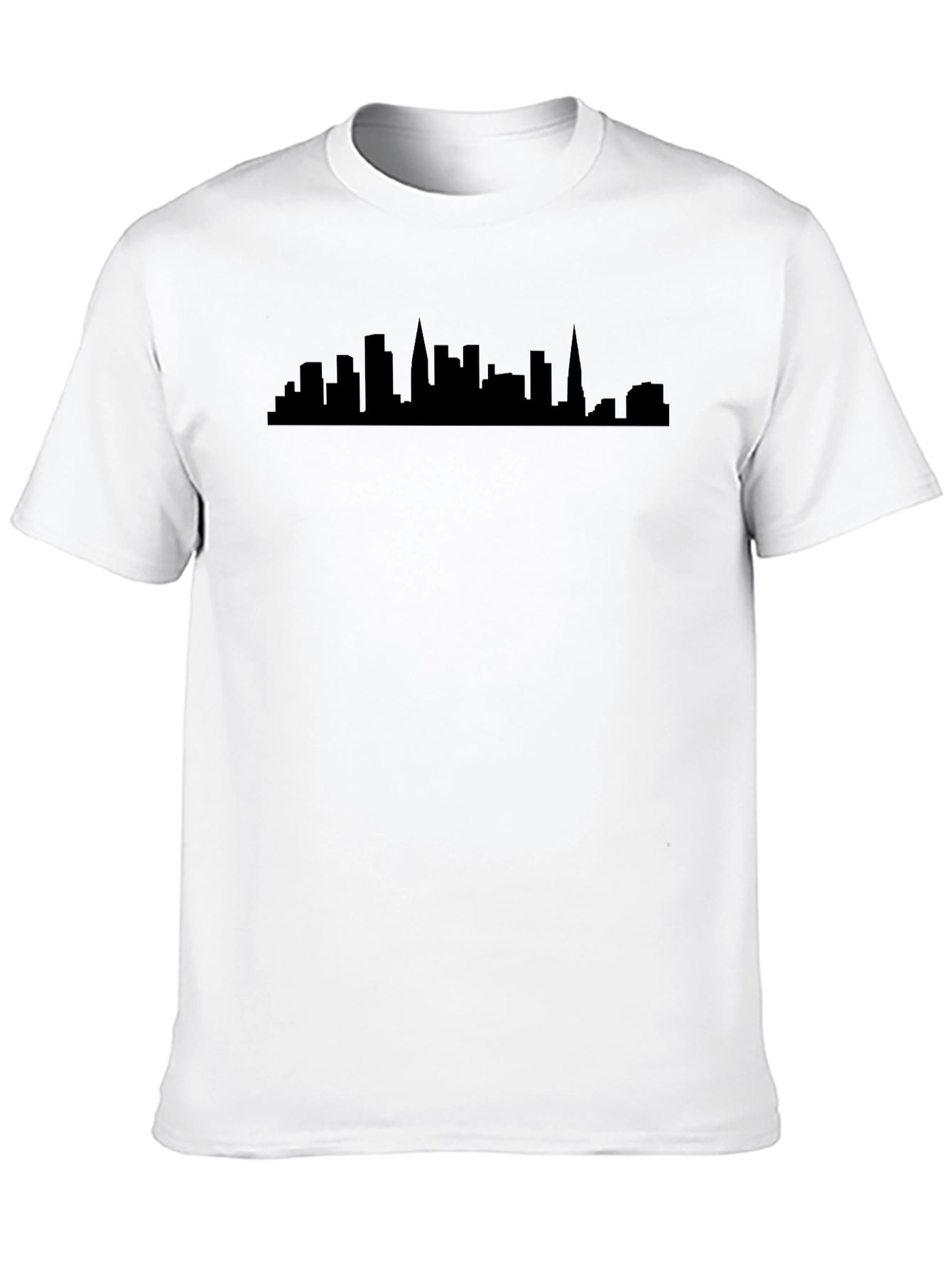 Cityscape Silhouette Black T-Shirt