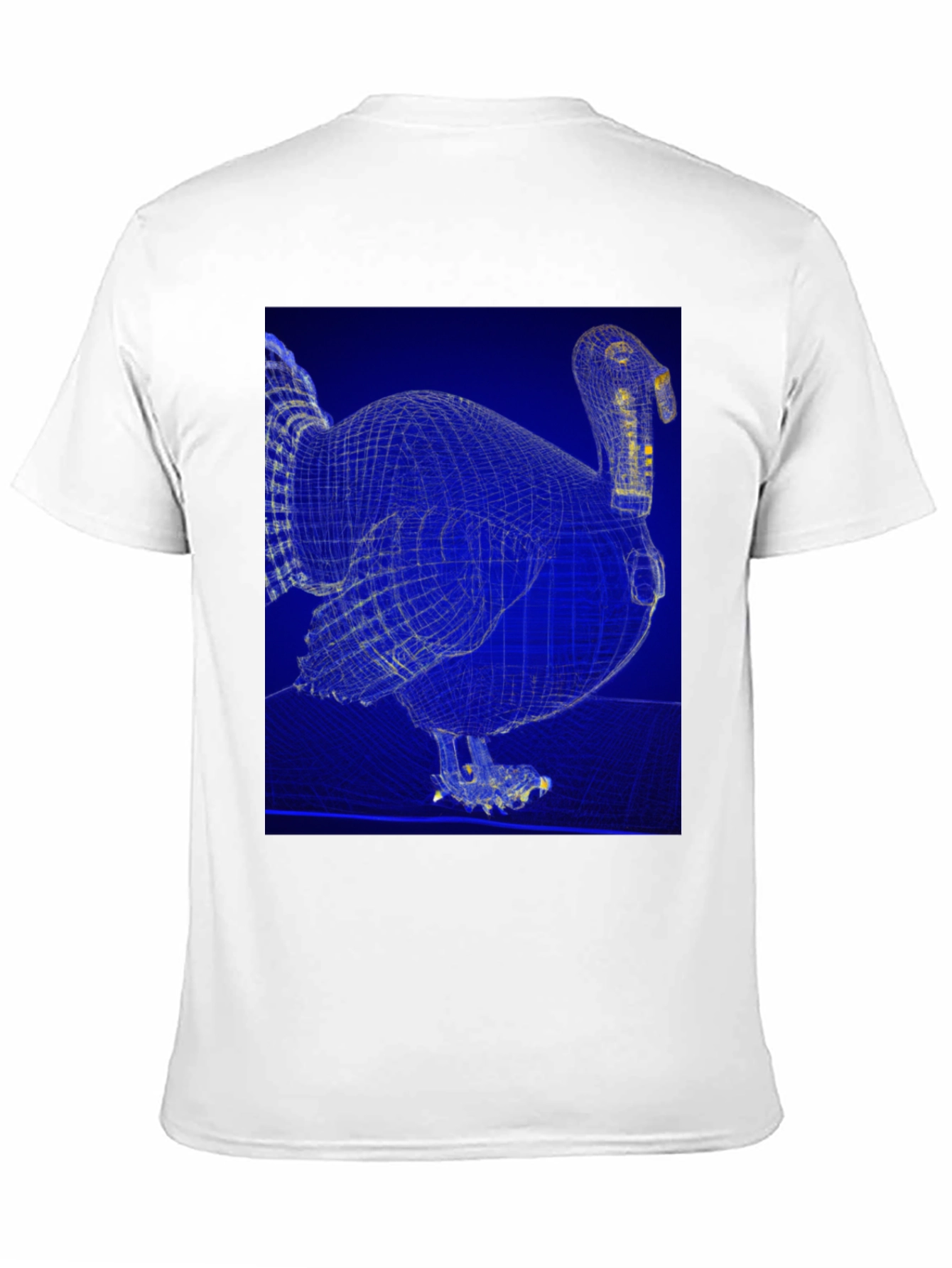 Wireframe Turkey Graphic Tee - Quirky Design