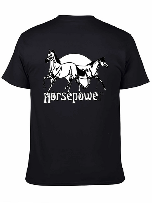 Horsepower Graphic Tee - Stylish Black T-Shirt