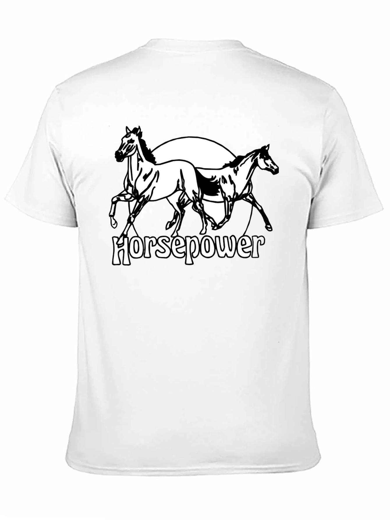 Horsepower Graphic Tee - Stylish Black T-Shirt