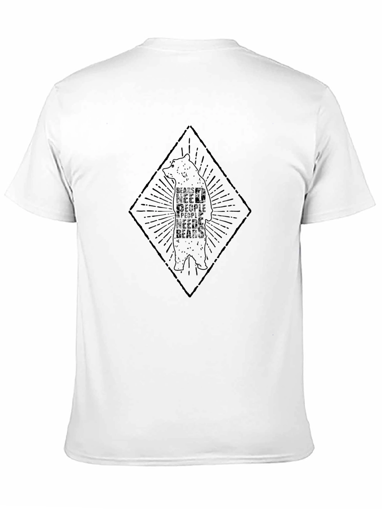 Bear Needs People T-Shirt - Black Graphic Tee