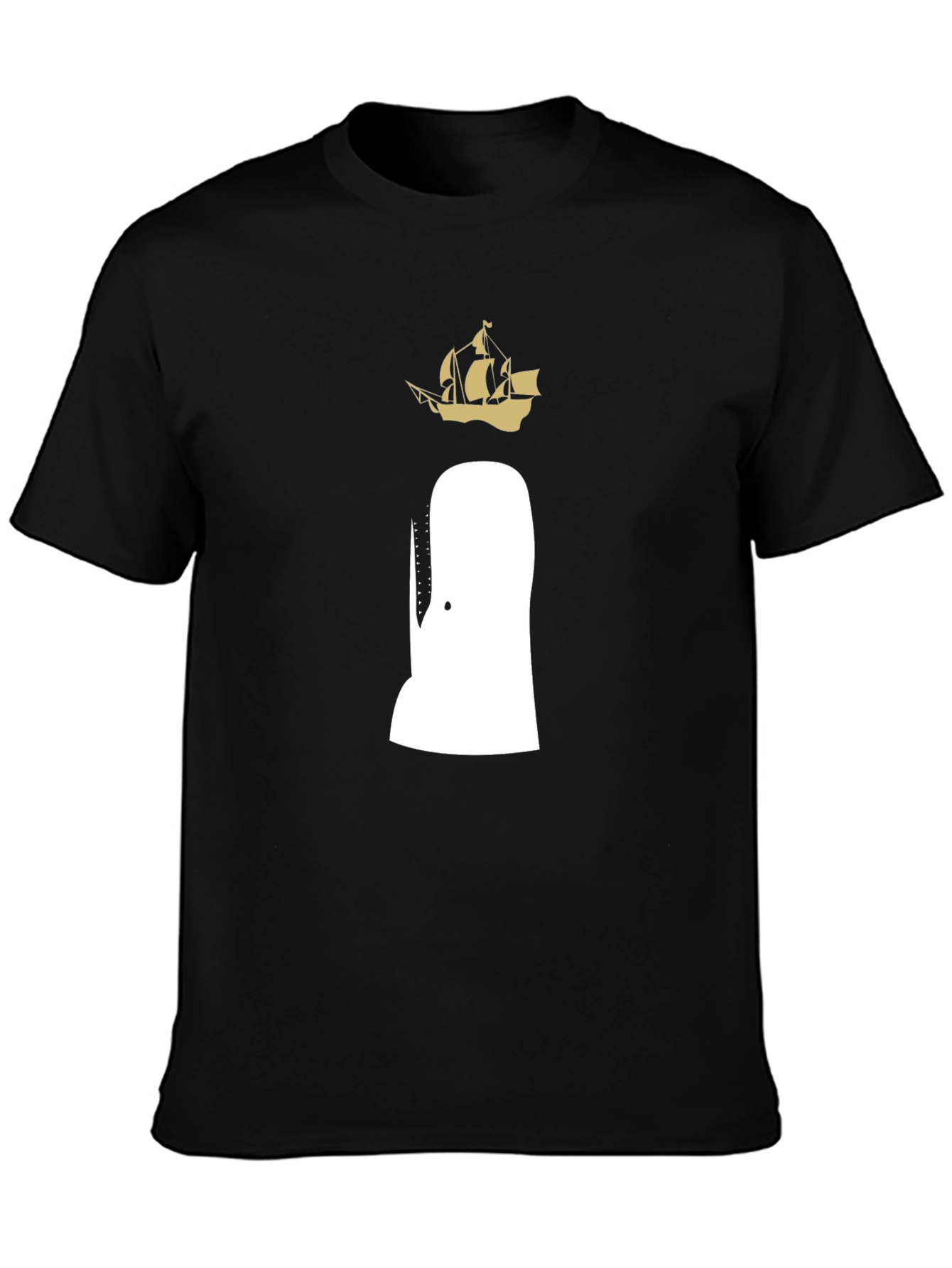 Moby Dick T-Shirt - Whale and Ship Design
