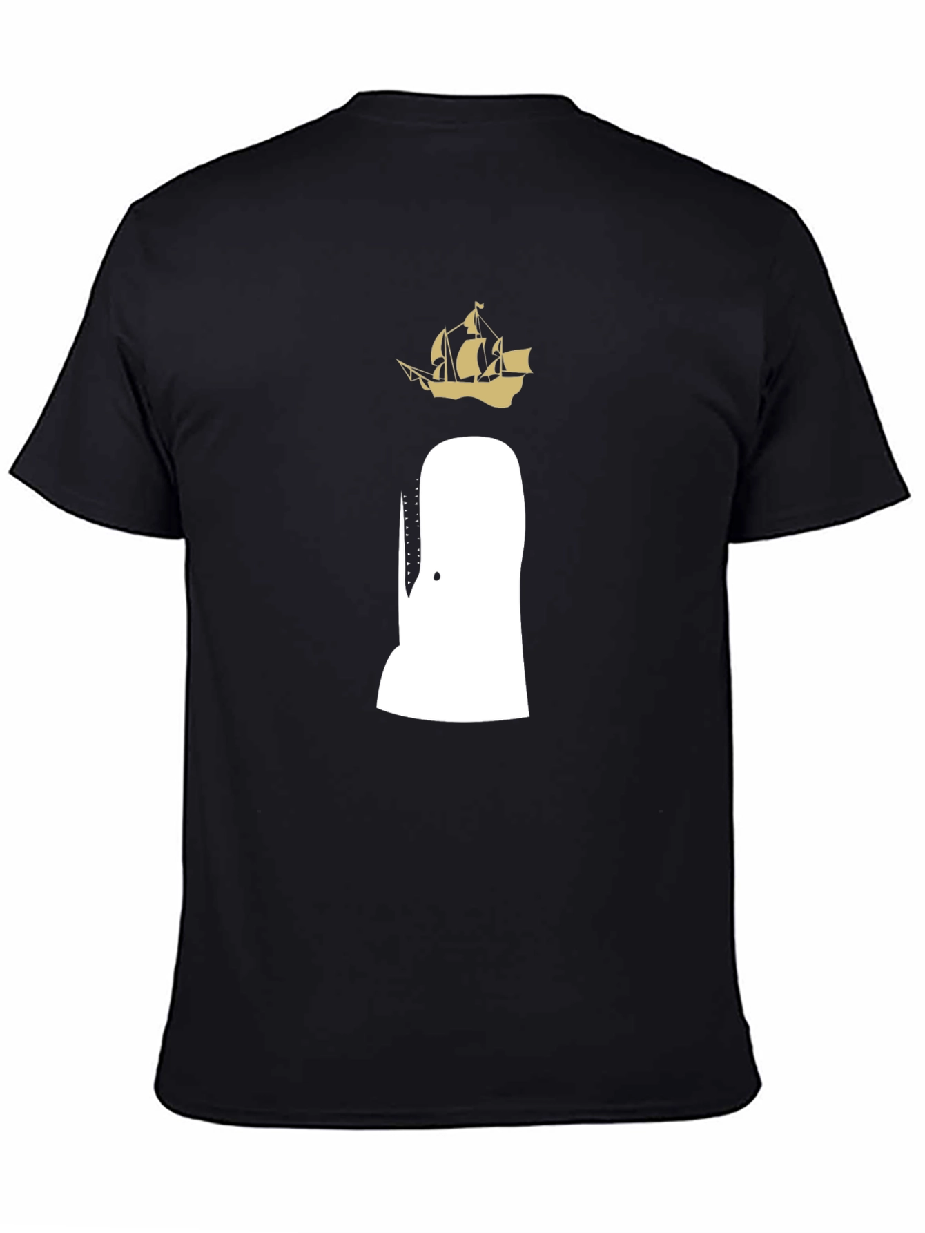 Moby Dick T-Shirt - Whale and Ship Design