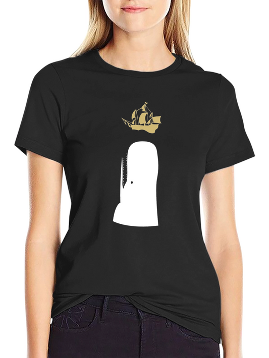 Moby Dick T-Shirt - Whale and Ship Design