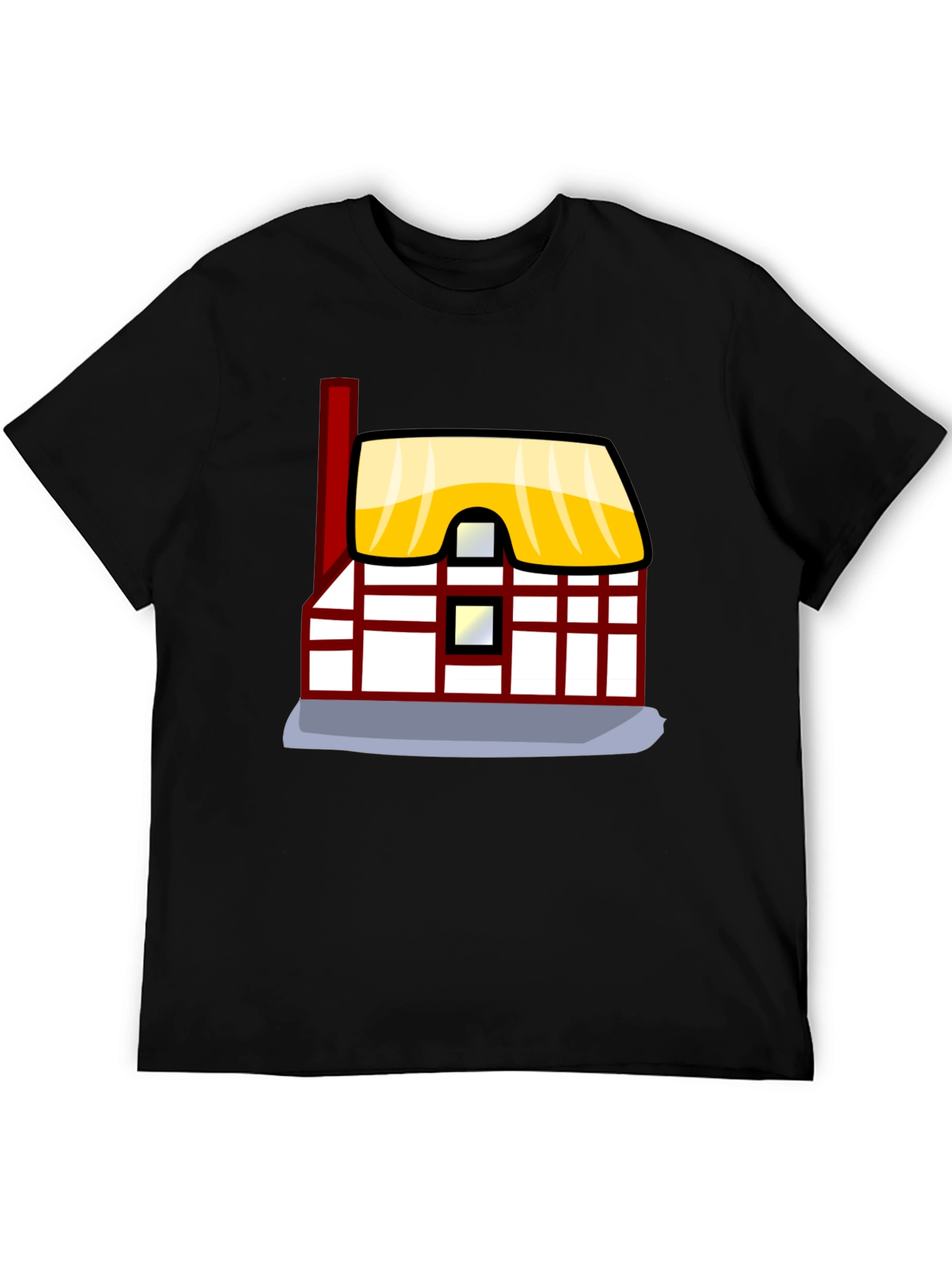 Cartoon House Graphic Tee - Unique Design