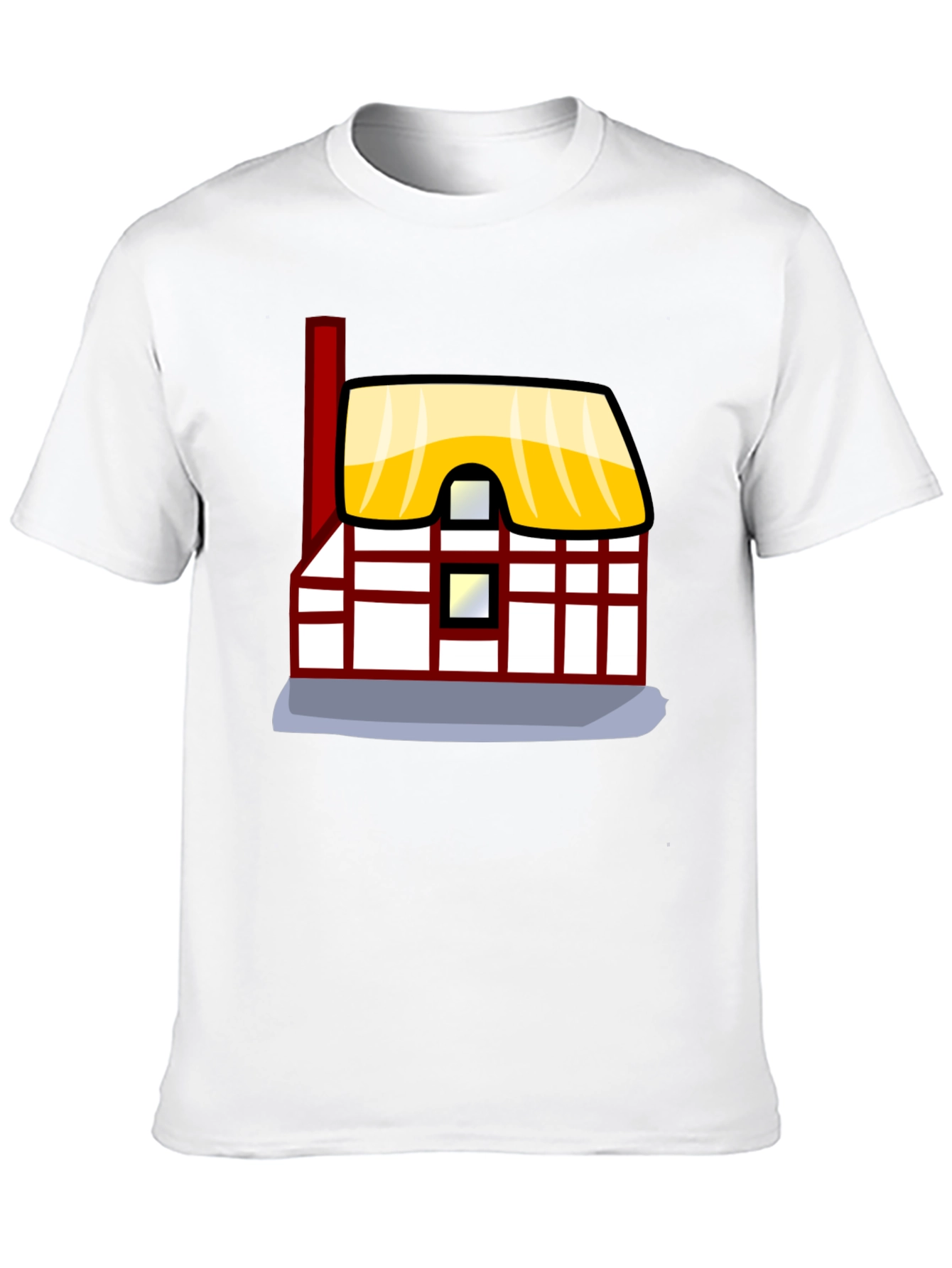 Cartoon House Graphic Tee - Unique Design