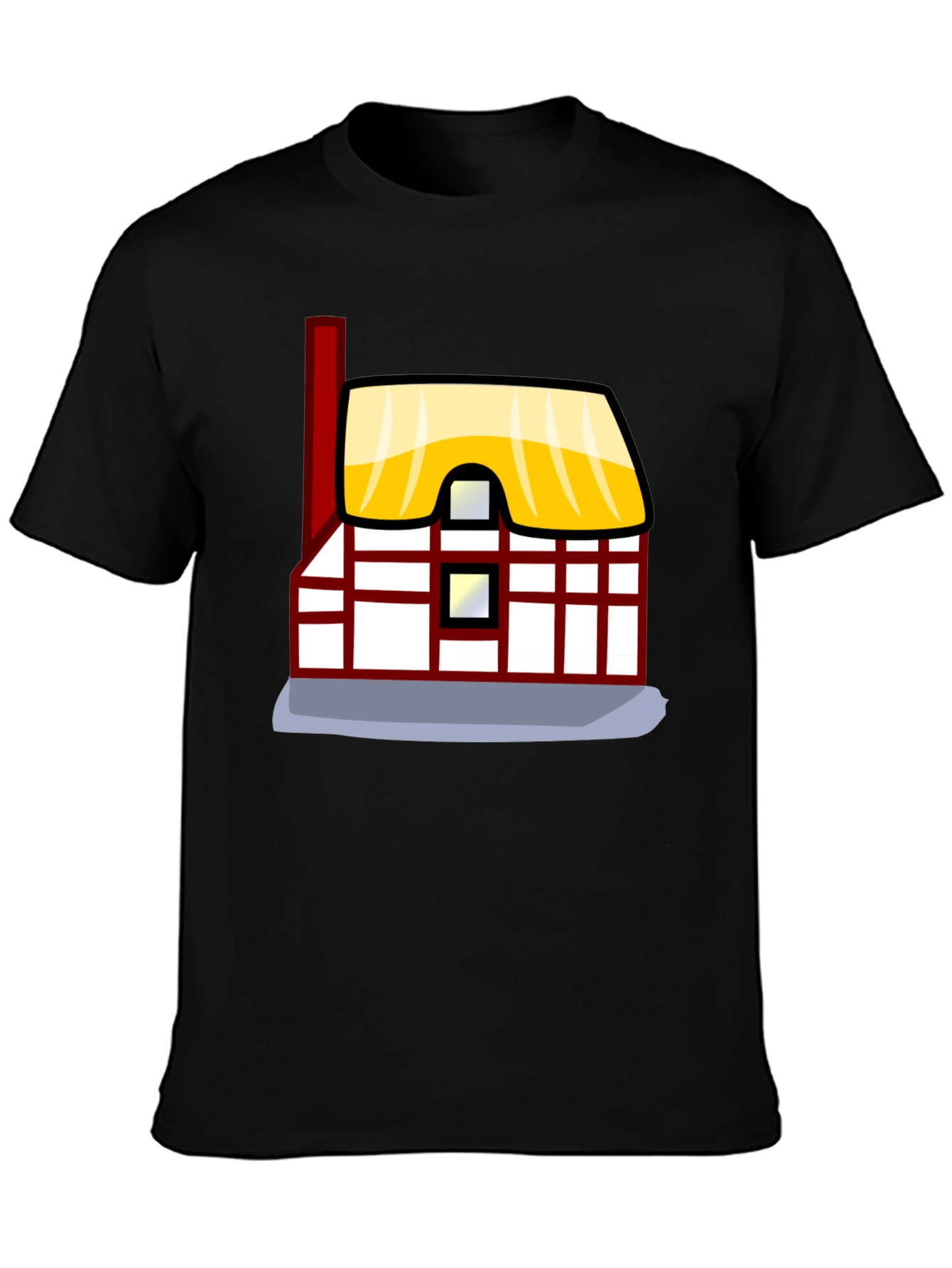 Cartoon House Graphic Tee - Unique Design