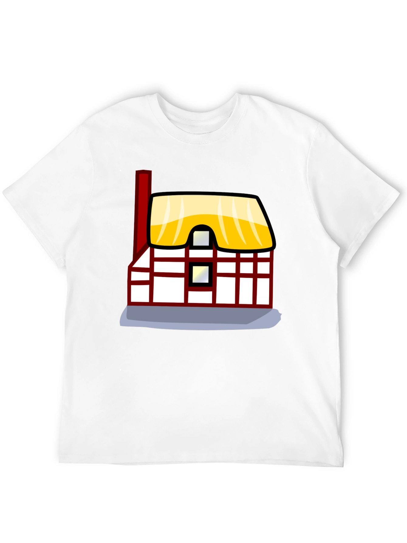 Cartoon House Graphic Tee - Unique Design