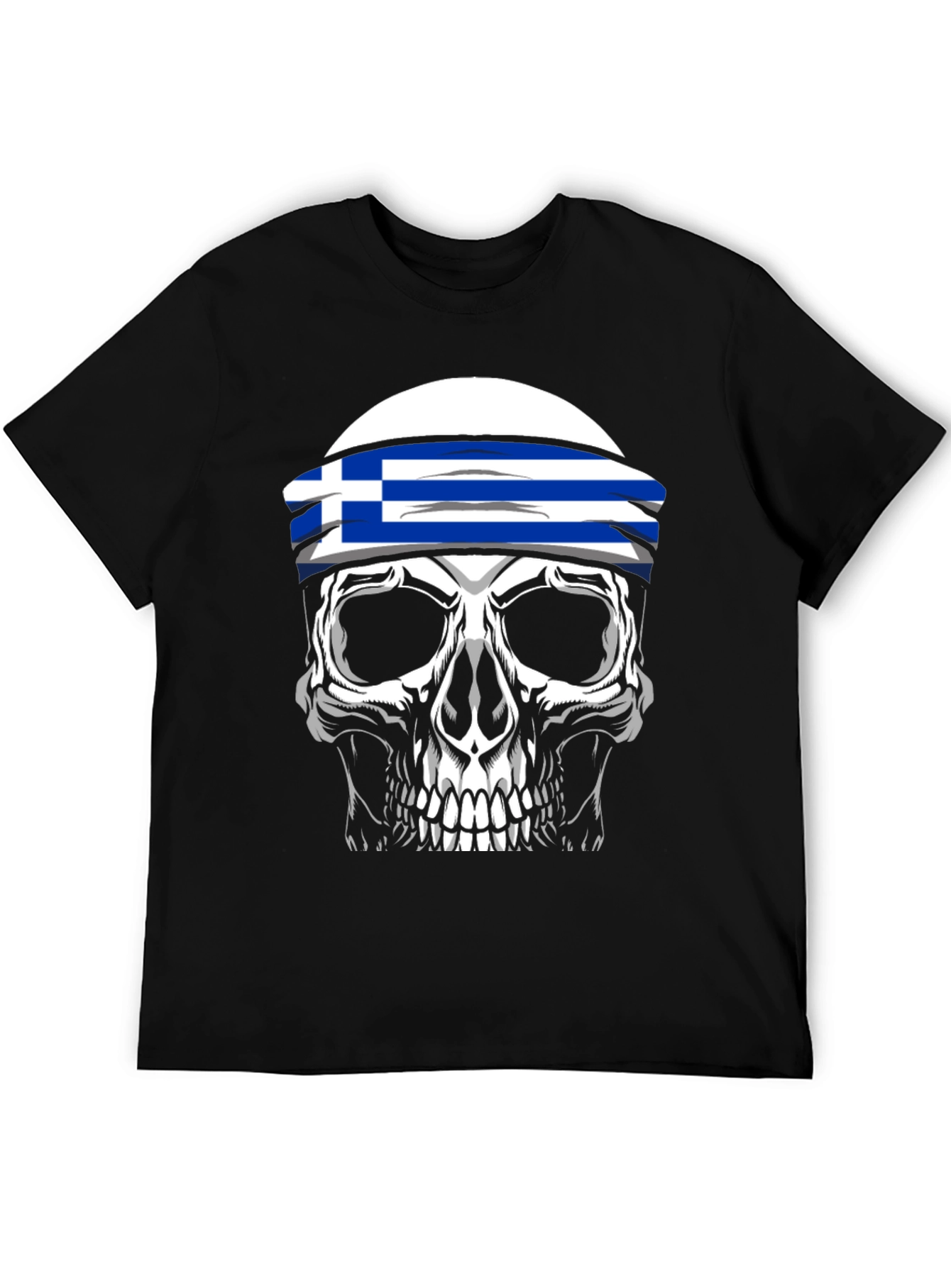 Greek Flag Skull T-Shirt