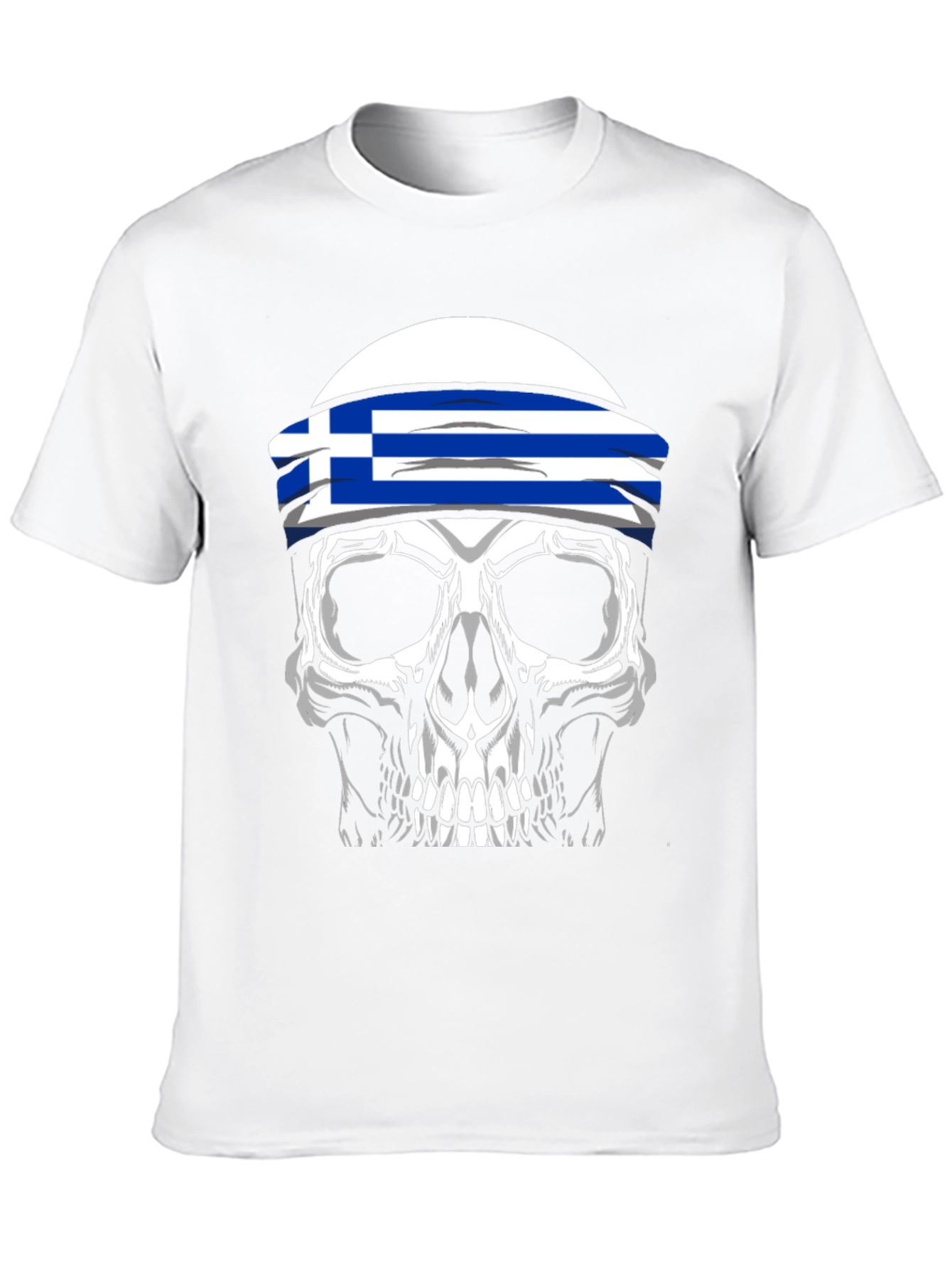 Greek Flag Skull T-Shirt