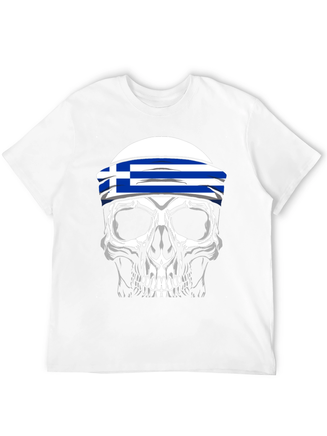 Greek Flag Skull T-Shirt