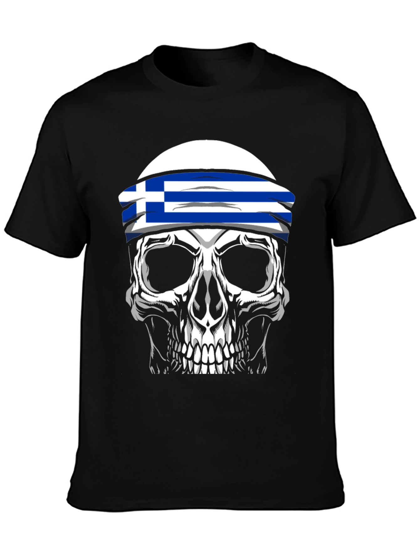 Greek Flag Skull T-Shirt