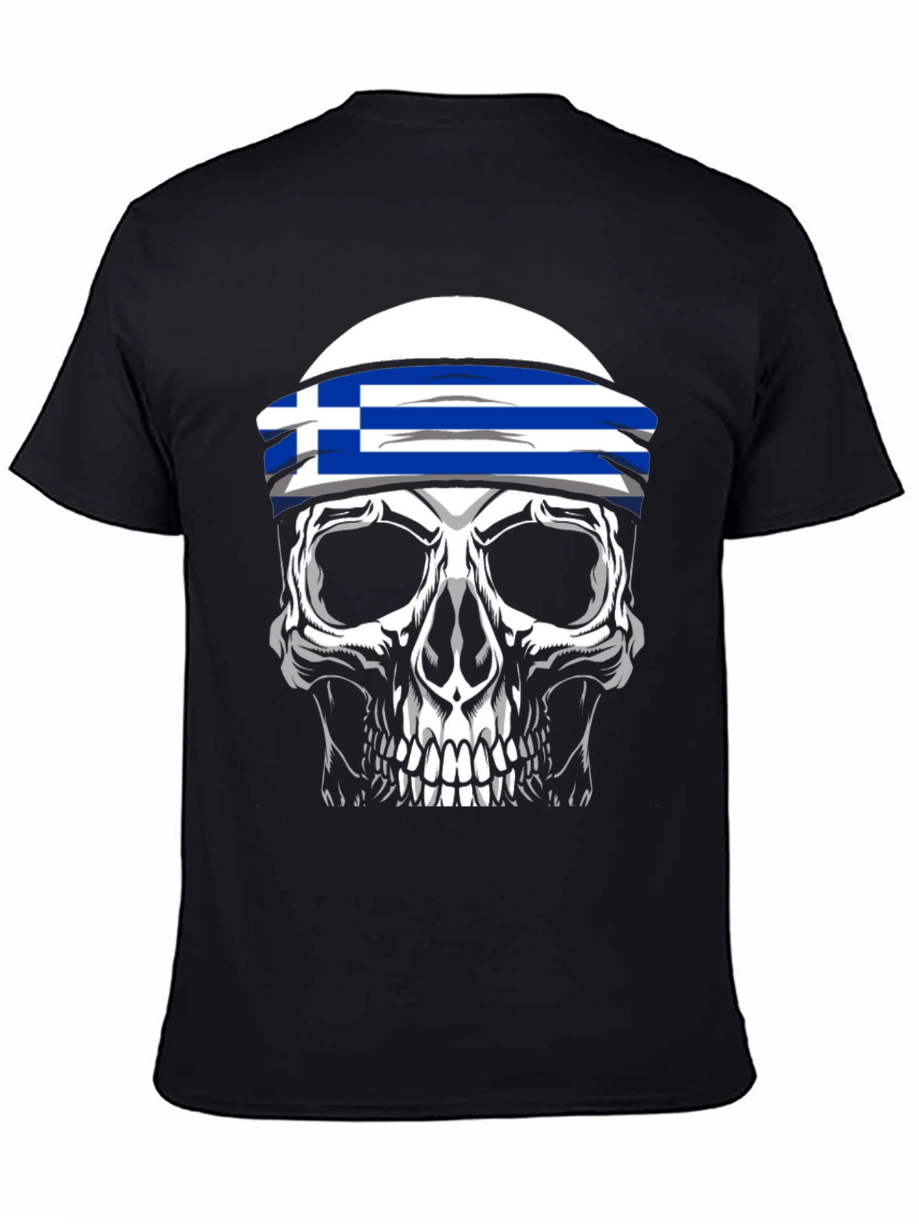 Greek Flag Skull T-Shirt