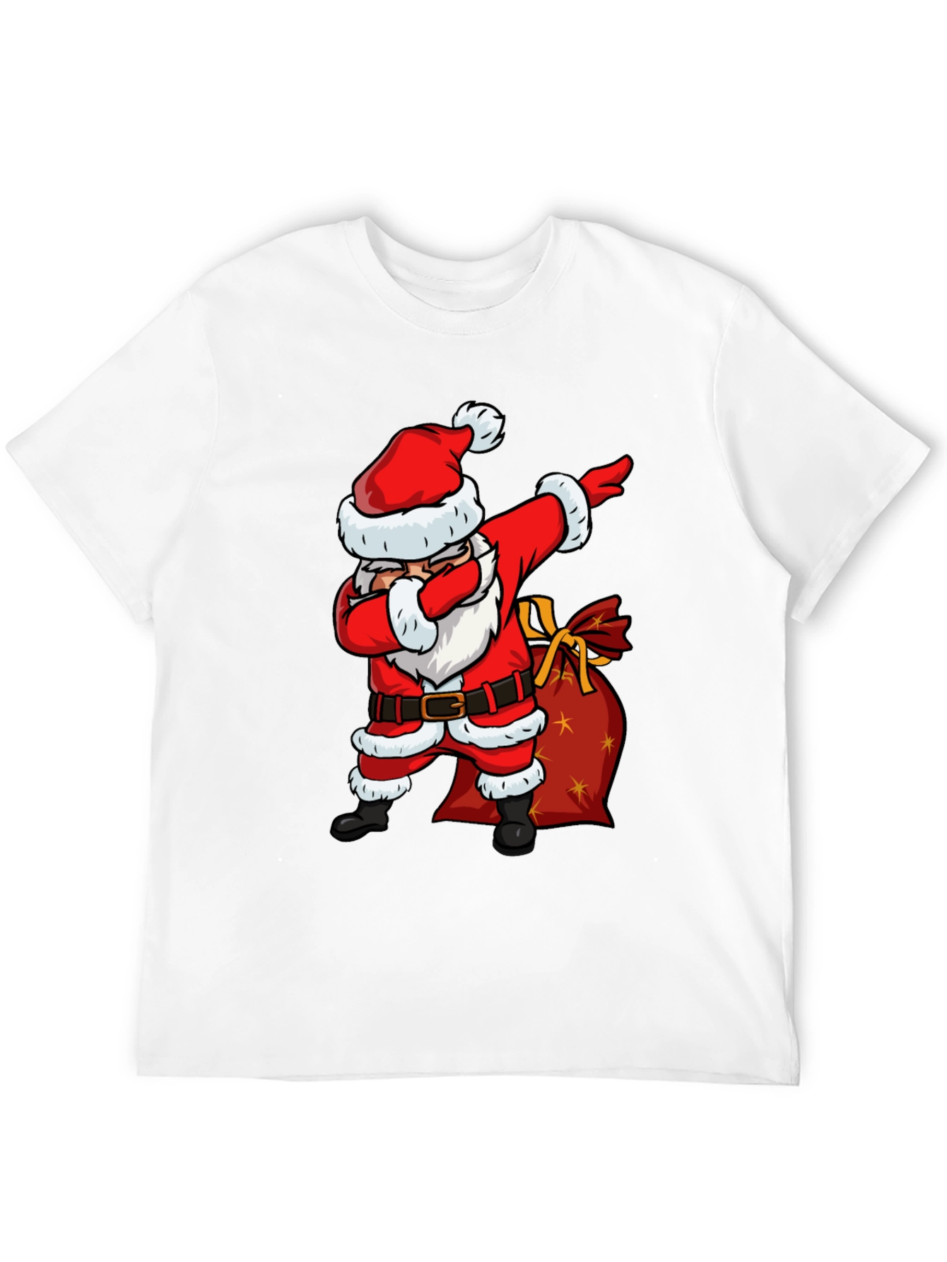 Santa Dabbing Graphic Tee - Christmas Holiday Shirt