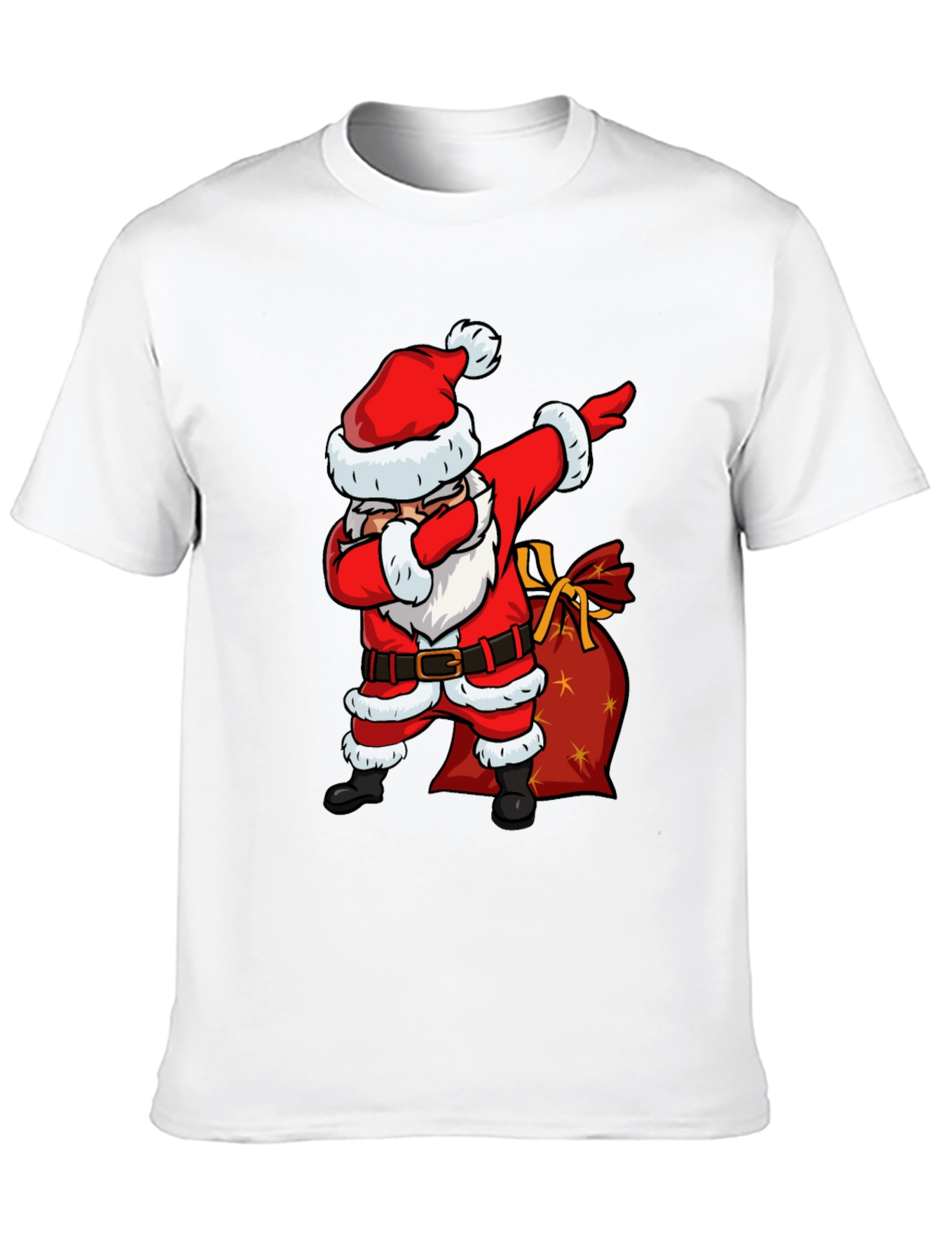 Santa Dabbing Graphic Tee - Christmas Holiday Shirt