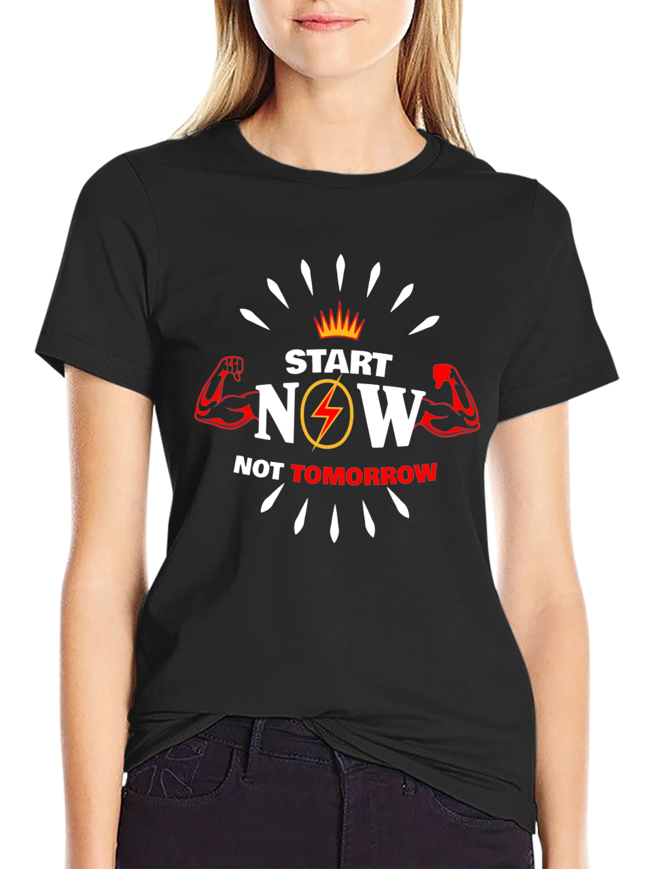 Start Now T-Shirt - Motivational Fitness Tee