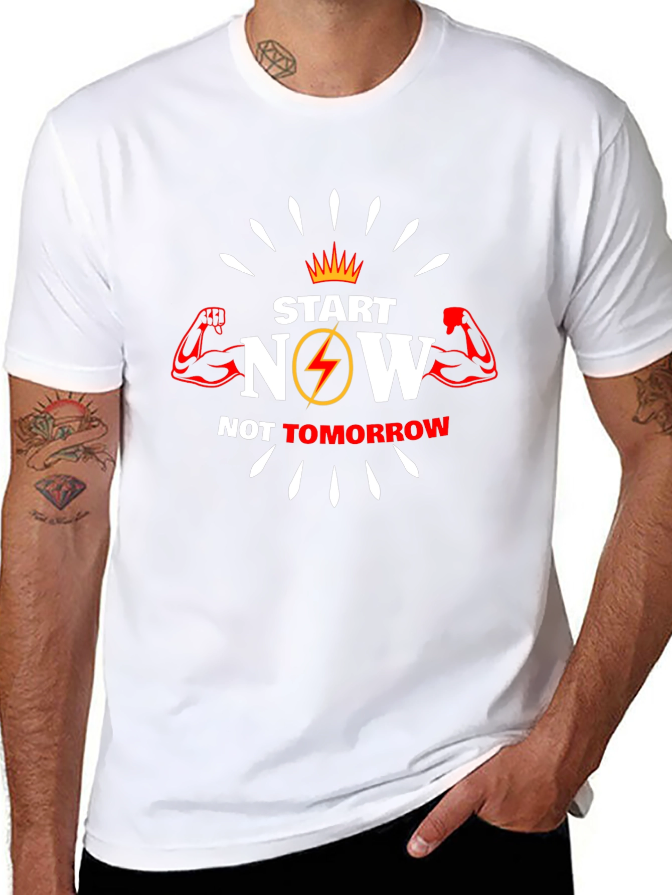 Start Now T-Shirt - Motivational Fitness Tee