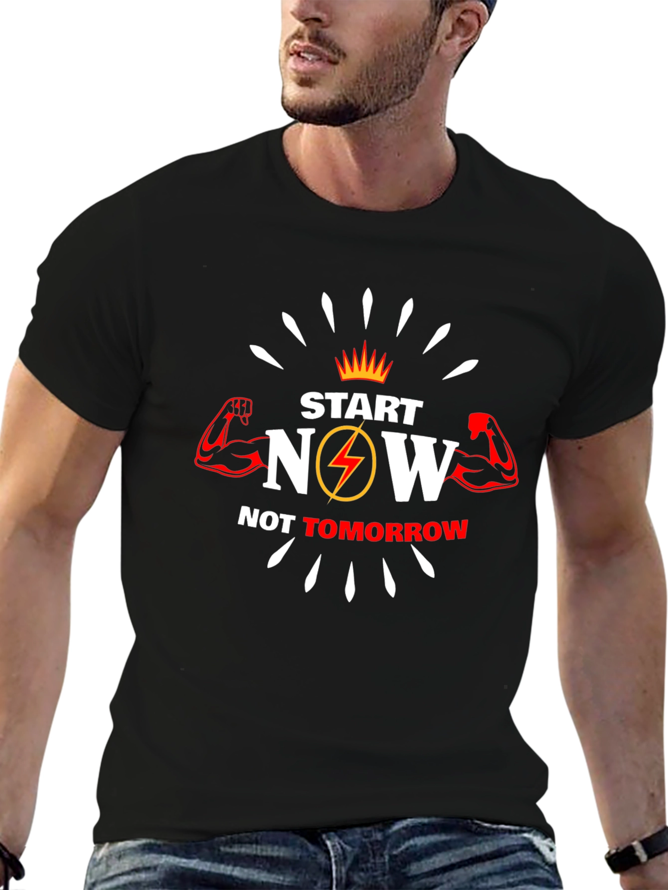 Start Now T-Shirt - Motivational Fitness Tee