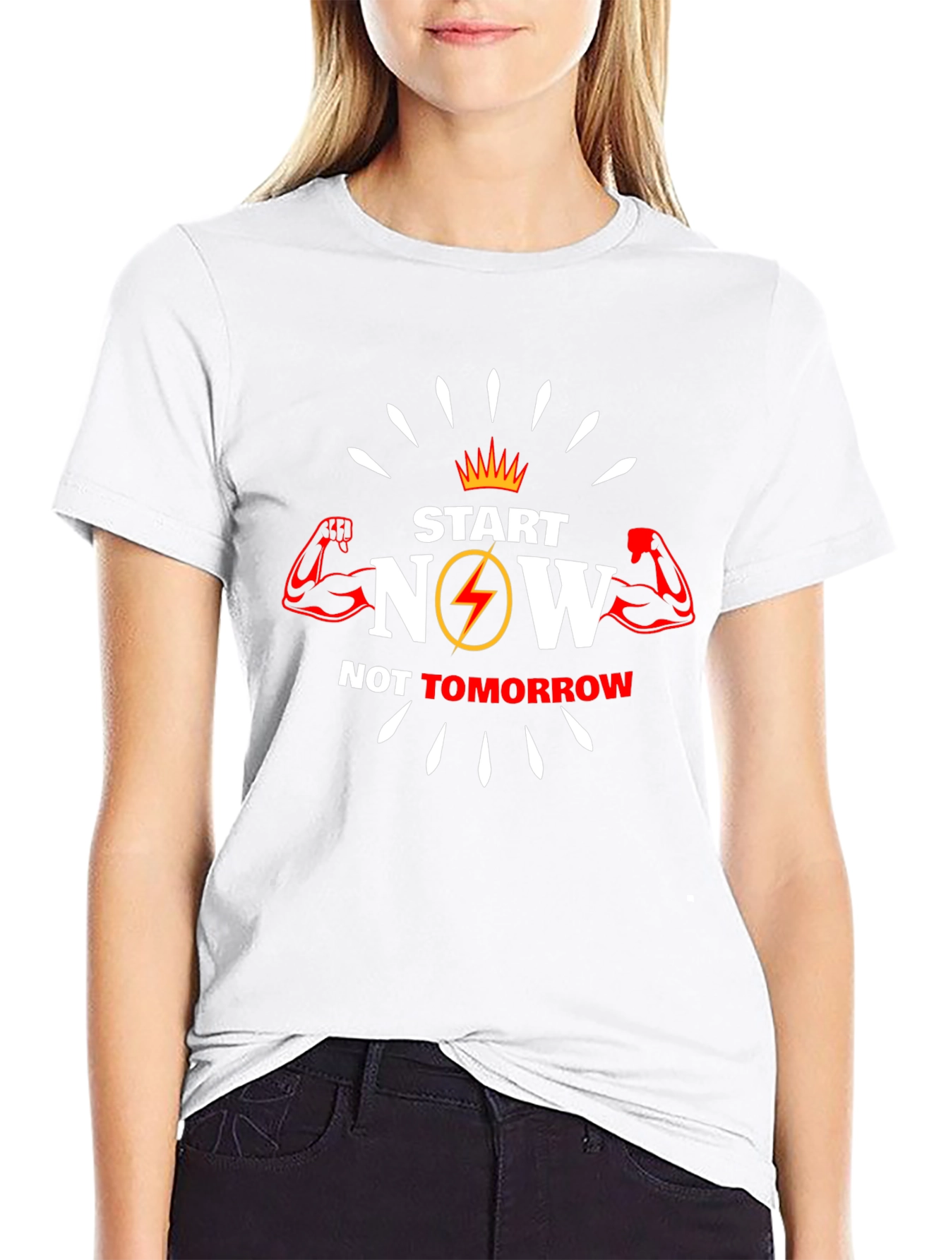 Start Now T-Shirt - Motivational Fitness Tee