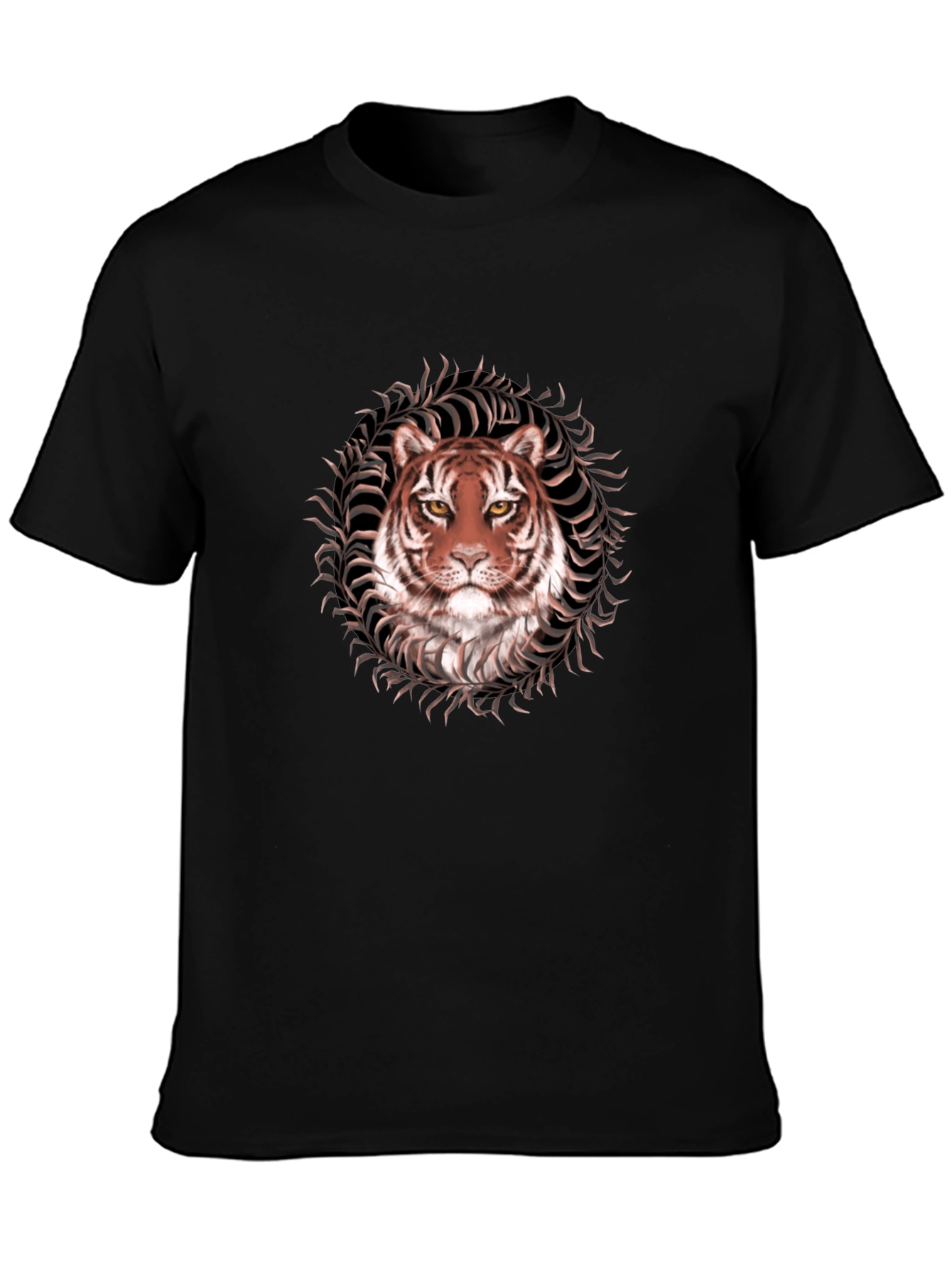 Tiger Graphic Tee - Black Stylish Animal Print