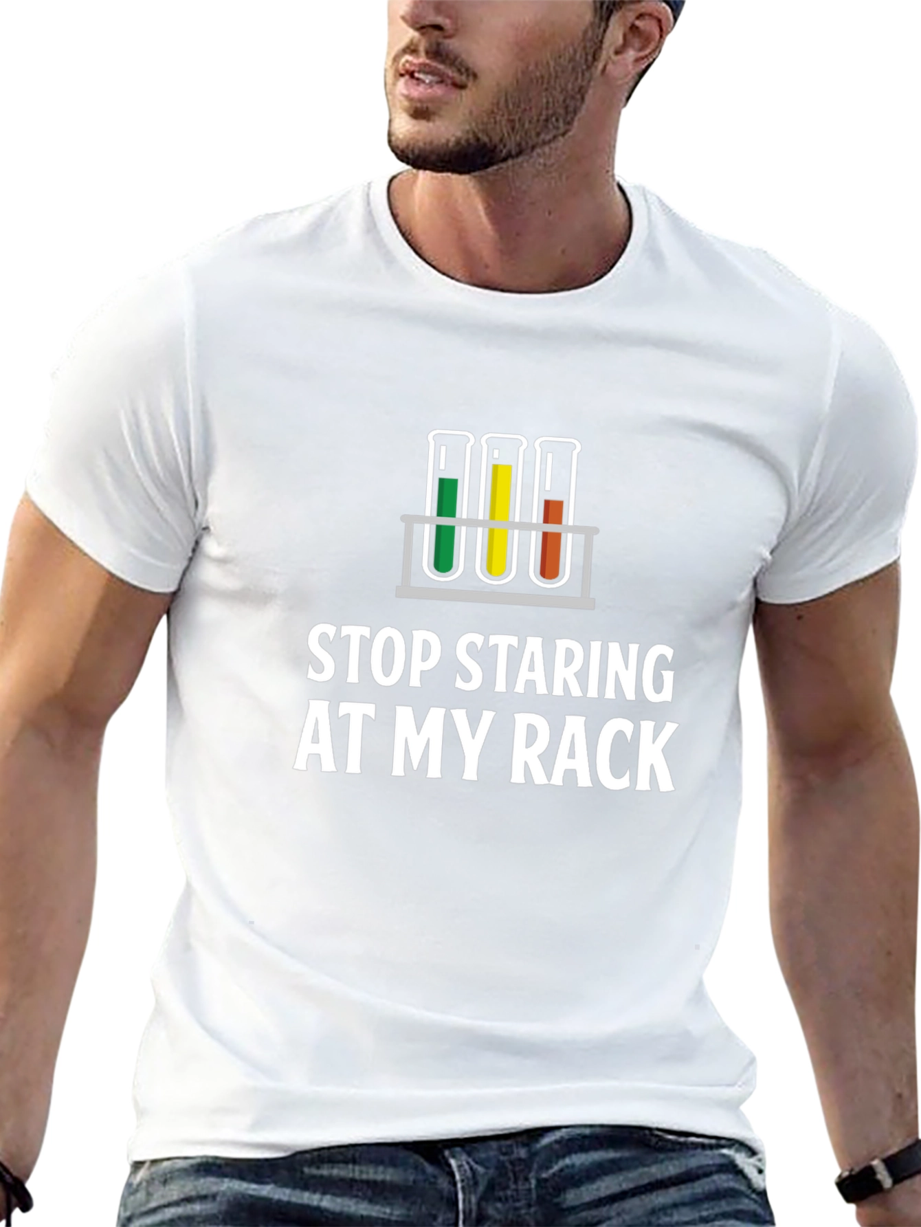 Stop Staring At My Rack Science T-Shirt