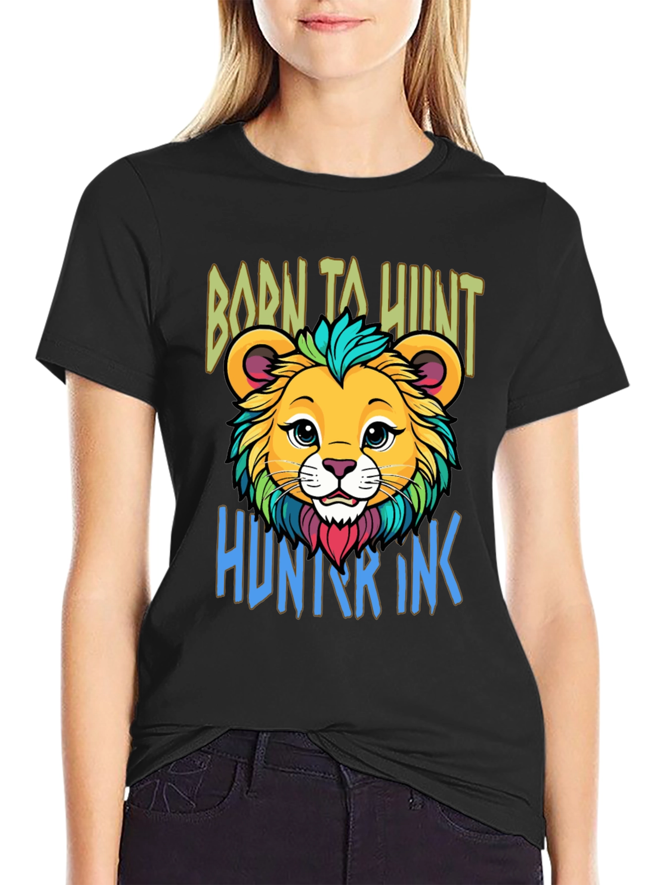 Born to Hunt Lion Graphic T-Shirt