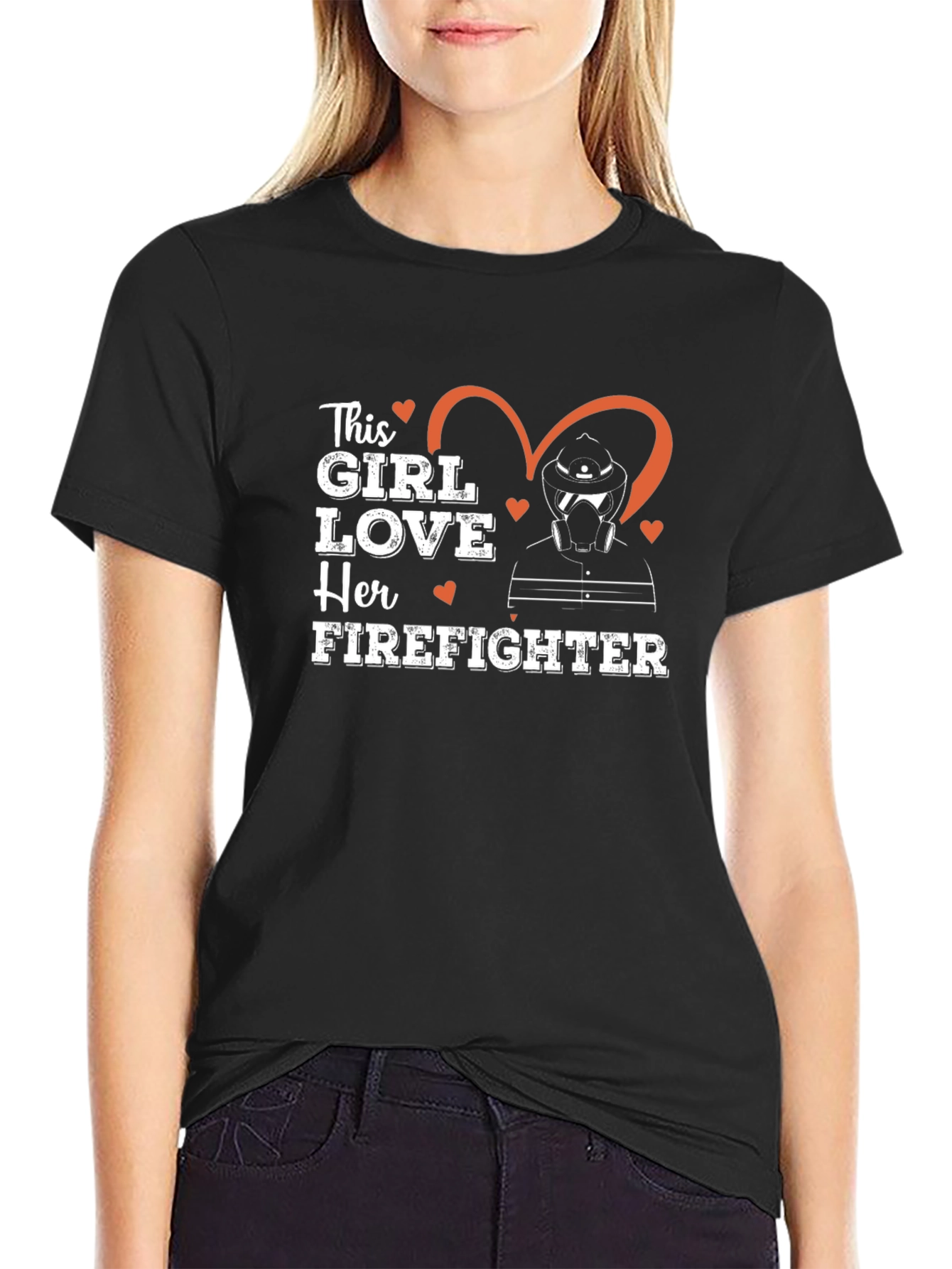 Firefighter Love T-Shirt - Gift for Her