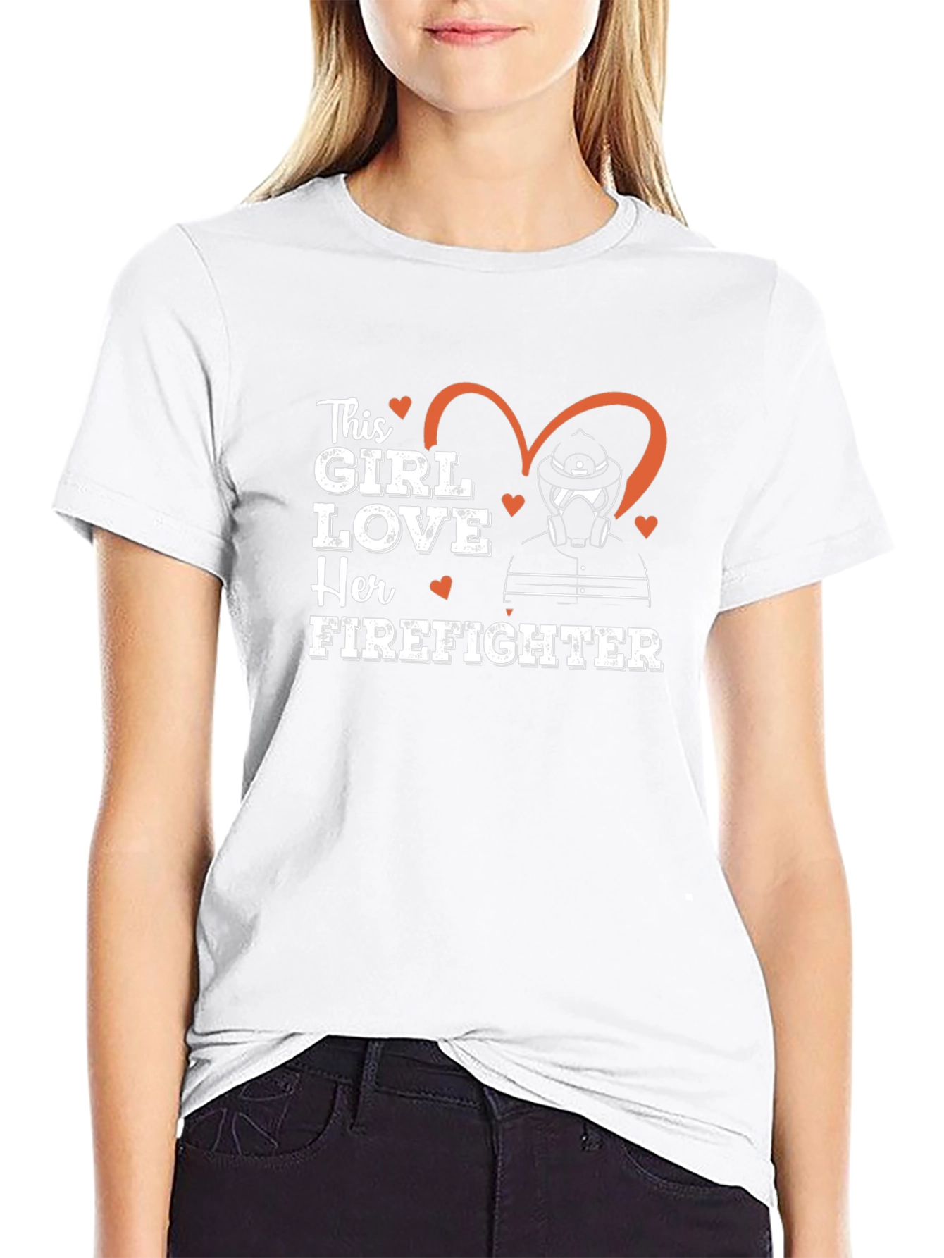 Firefighter Love T-Shirt - Gift for Her