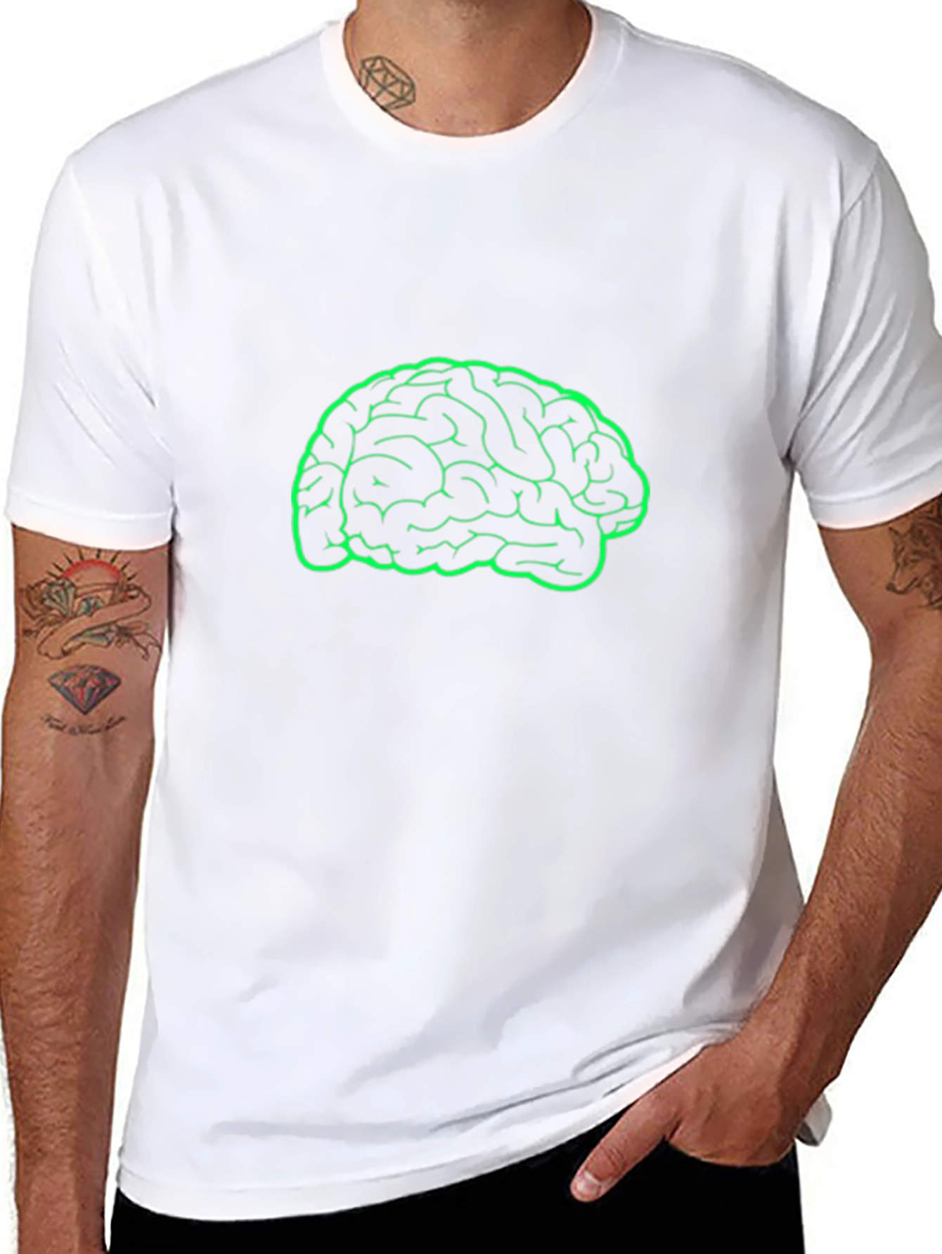 Brain Graphic Tee - Mens Black T-Shirt