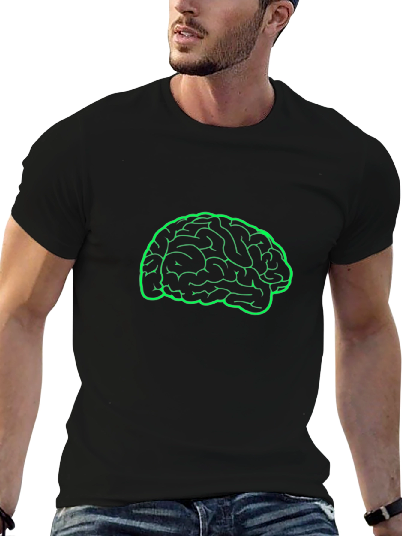 Brain Graphic Tee - Mens Black T-Shirt