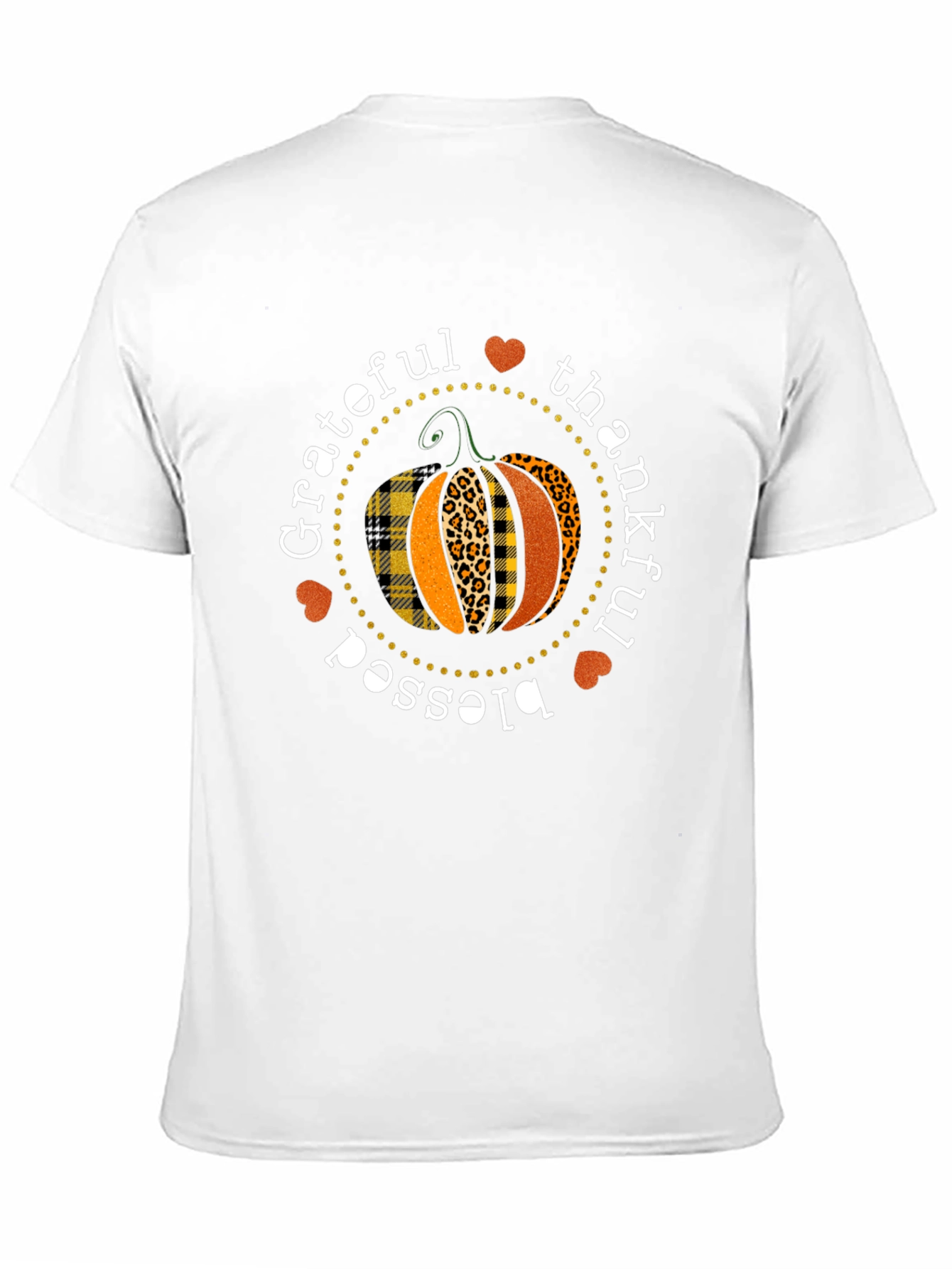 Grateful Thankful Blessed Pumpkin T-Shirt