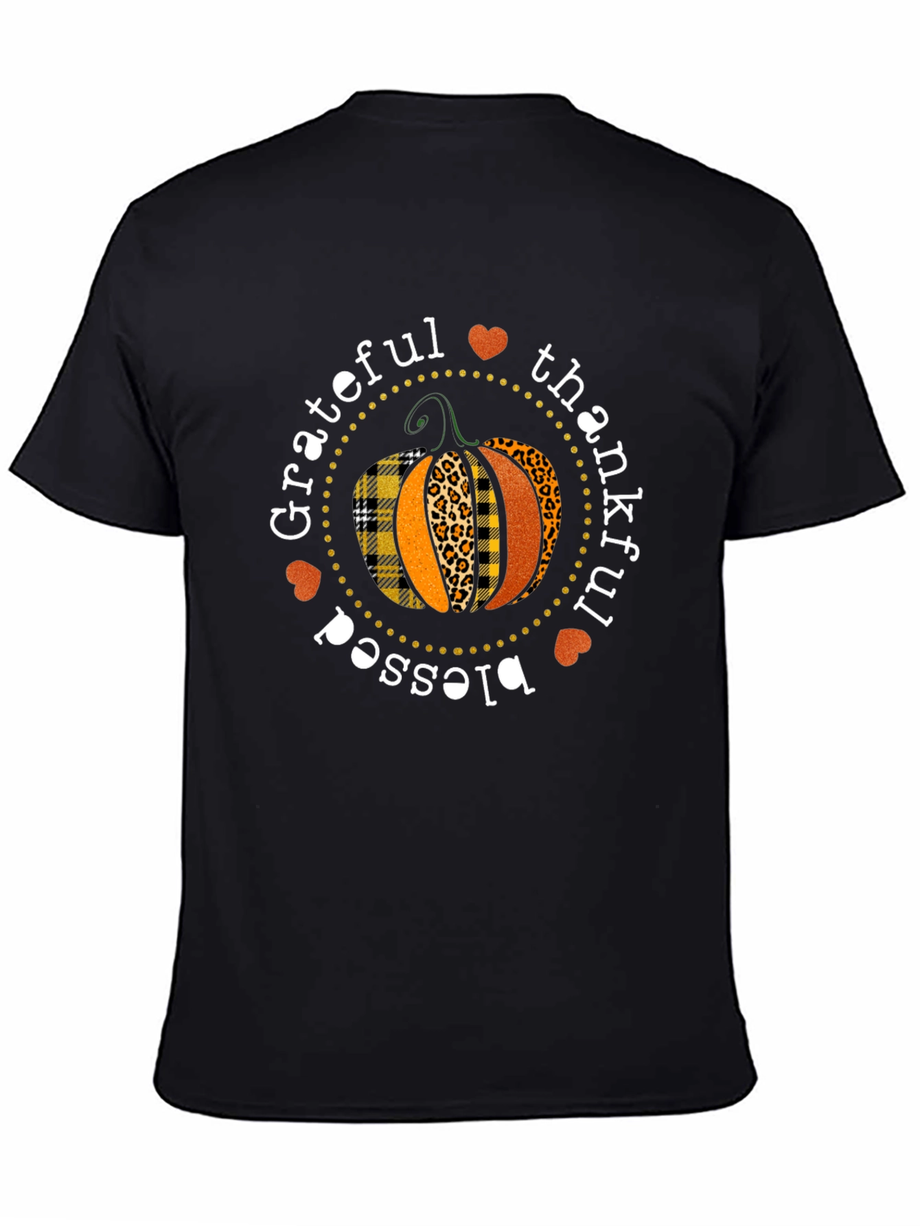 Grateful Thankful Blessed Pumpkin T-Shirt